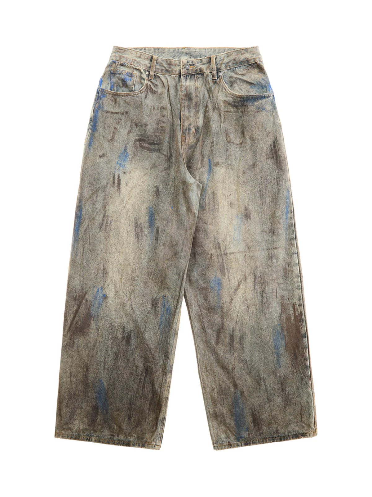 Dirty-Dyed Wasteland Style Baggy Jeans