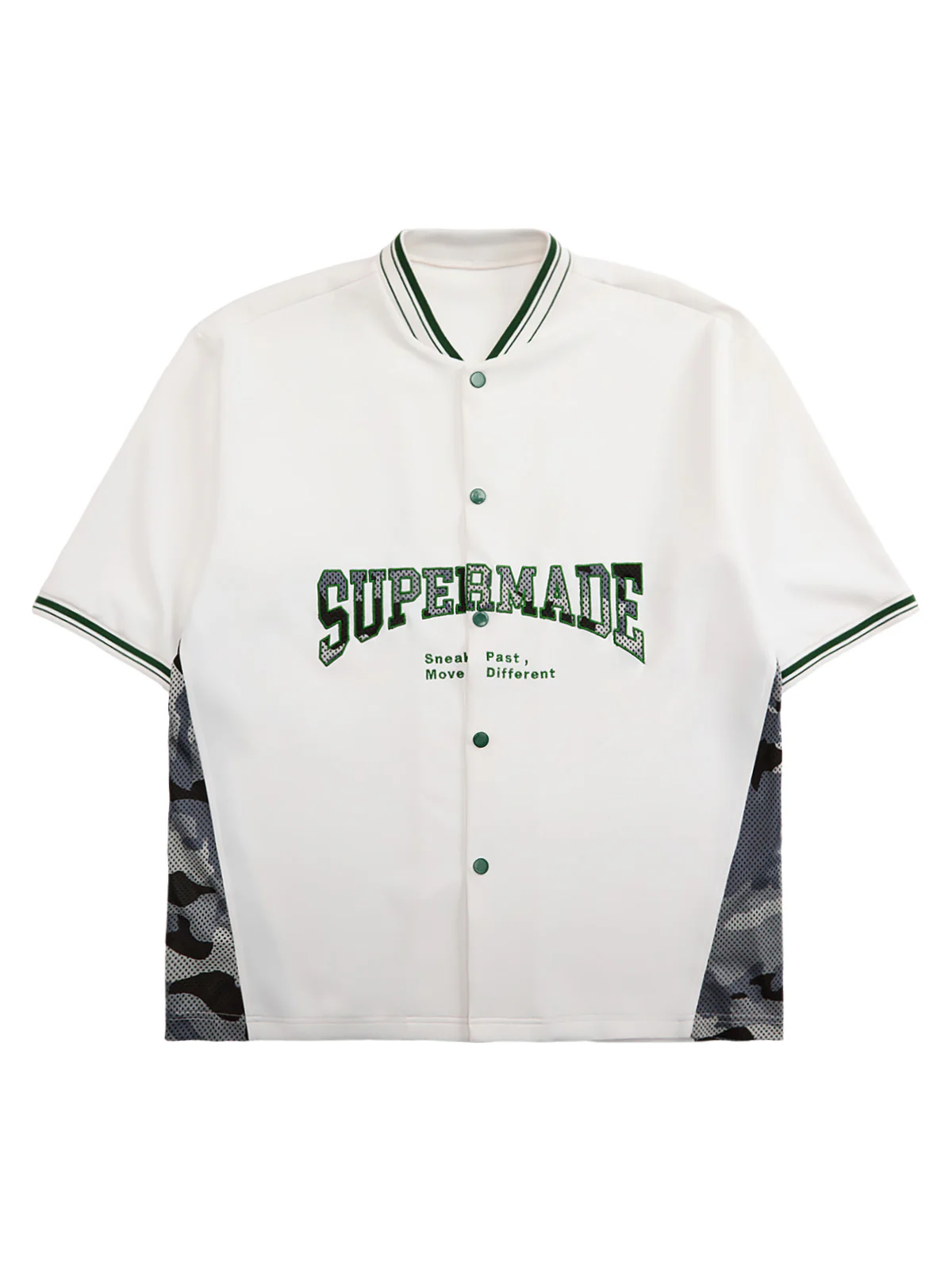 Original Camouflage Spliced Baseball T-Shirt - 2350