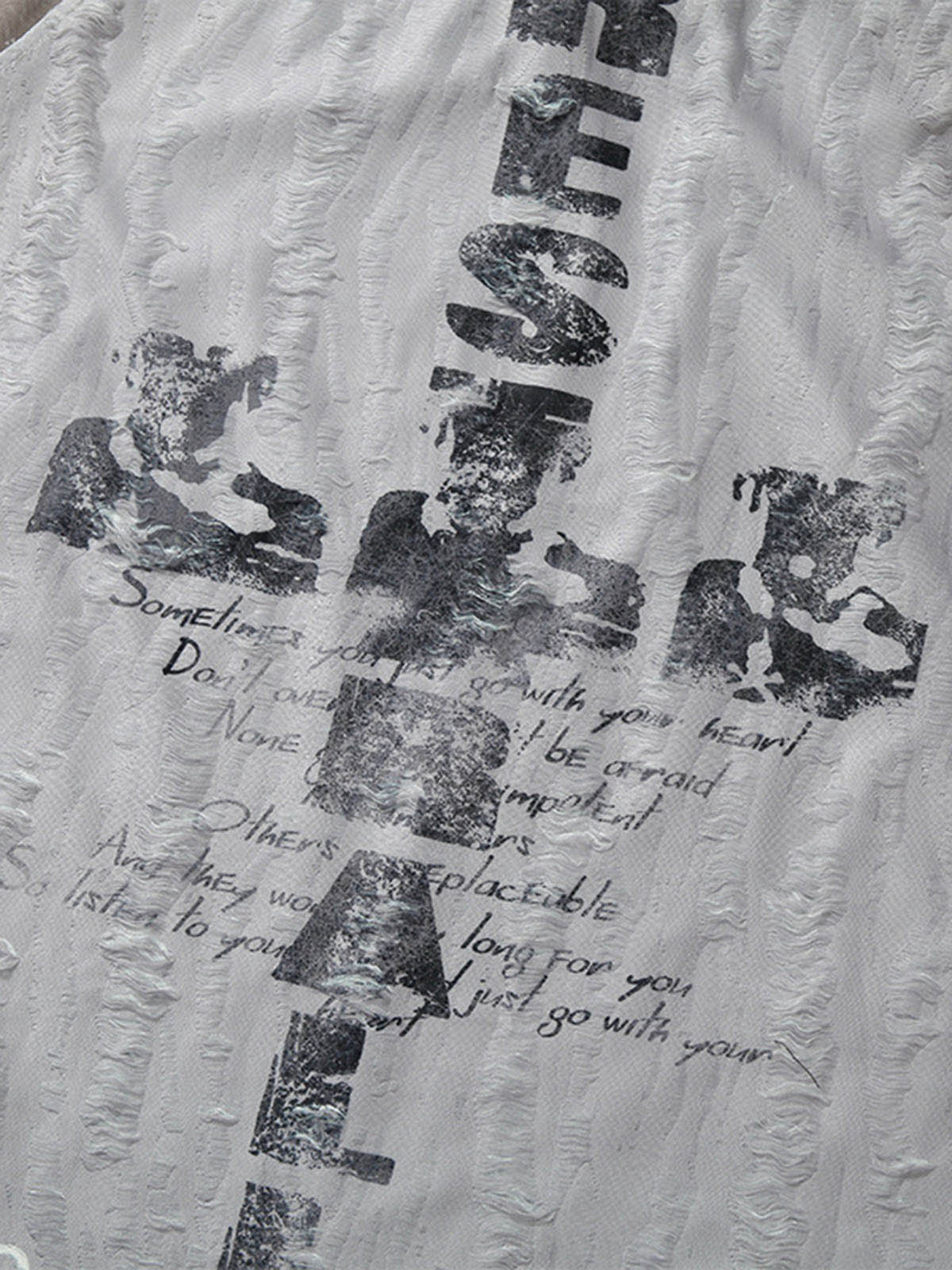 Street Stitching Cross Print T-shirt