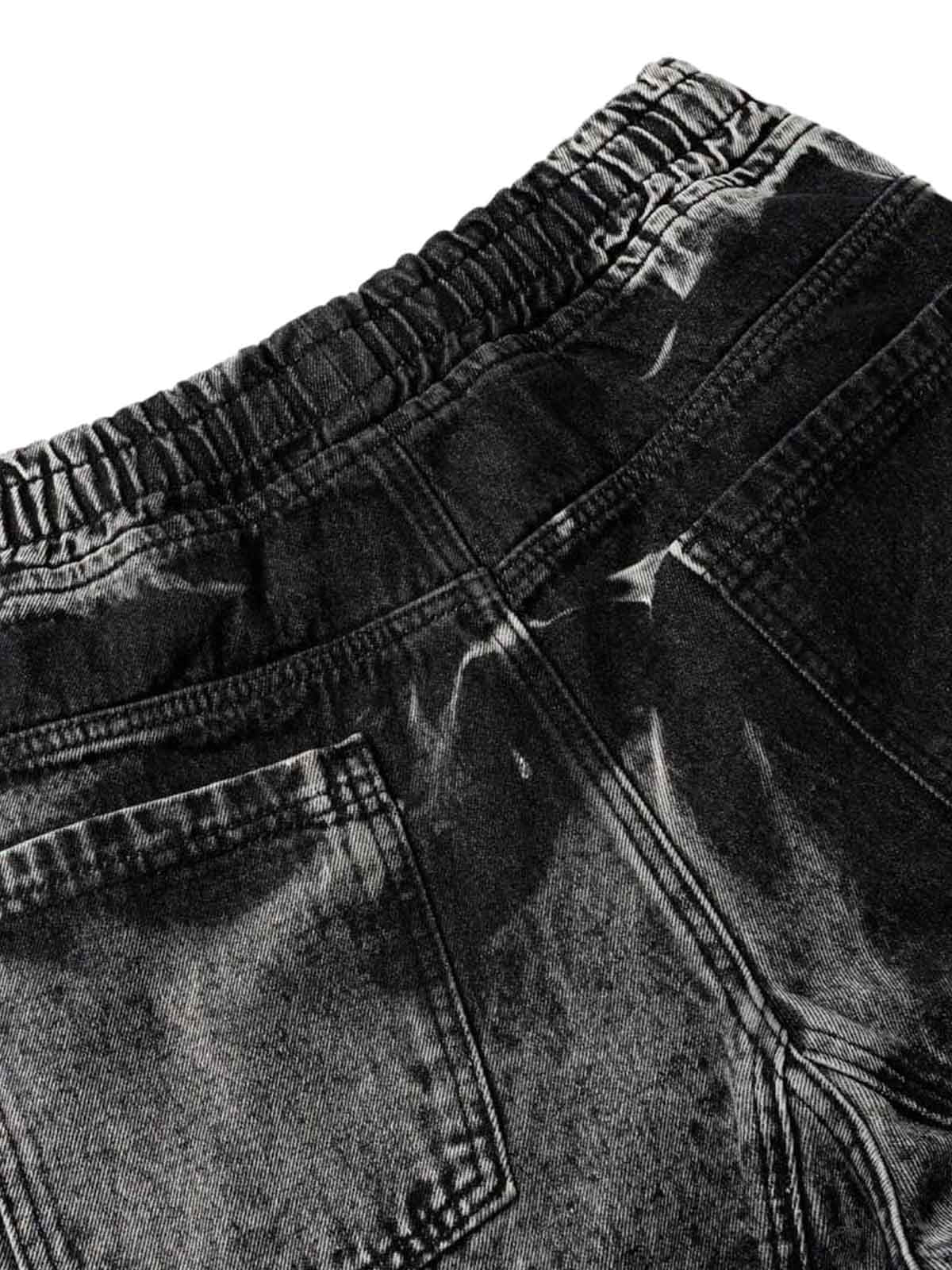 Tie-Dye Drawstring Cargo Jorts