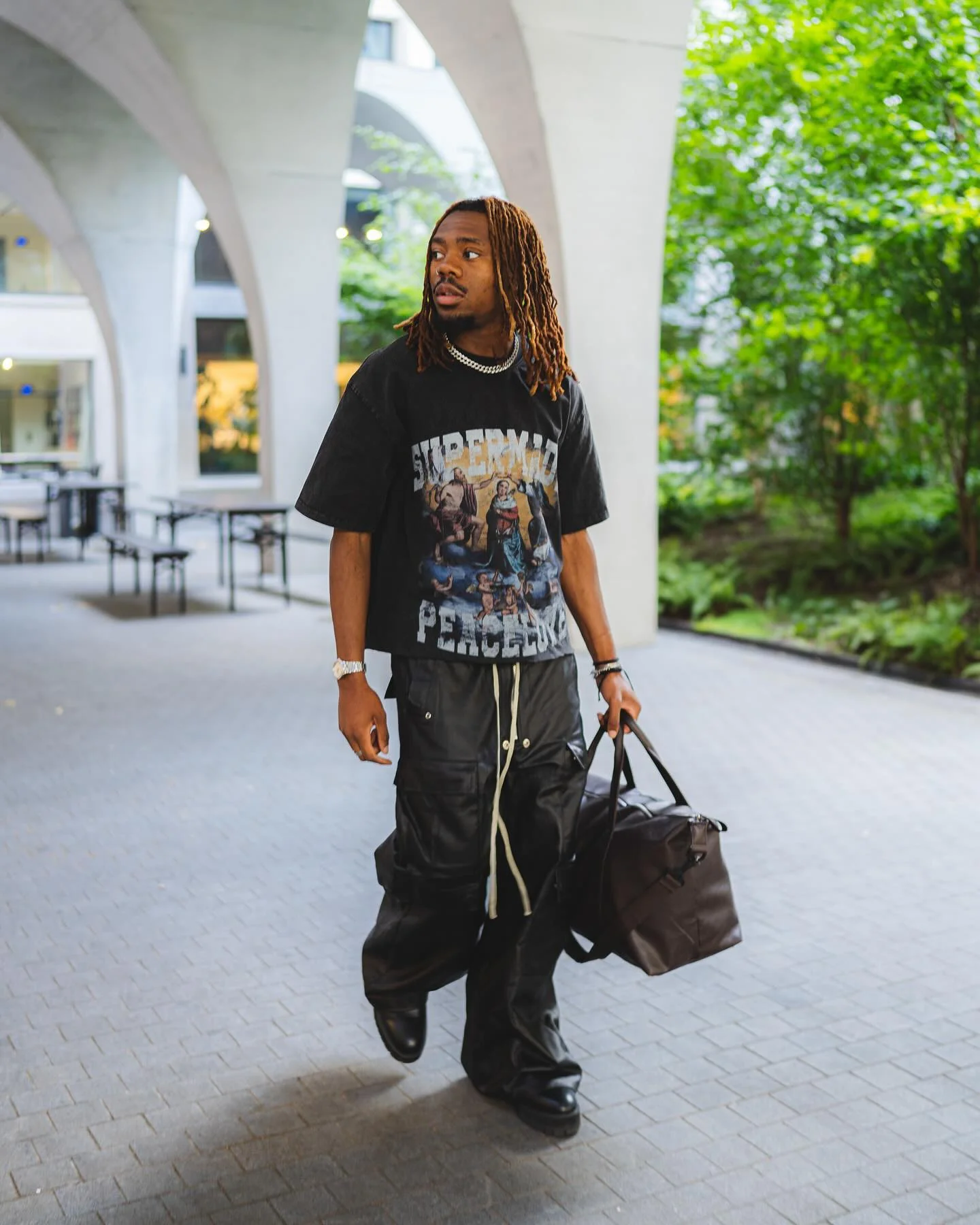 Thesupermade Renaissance Graphic Washed Vintage T-shirt - 2093