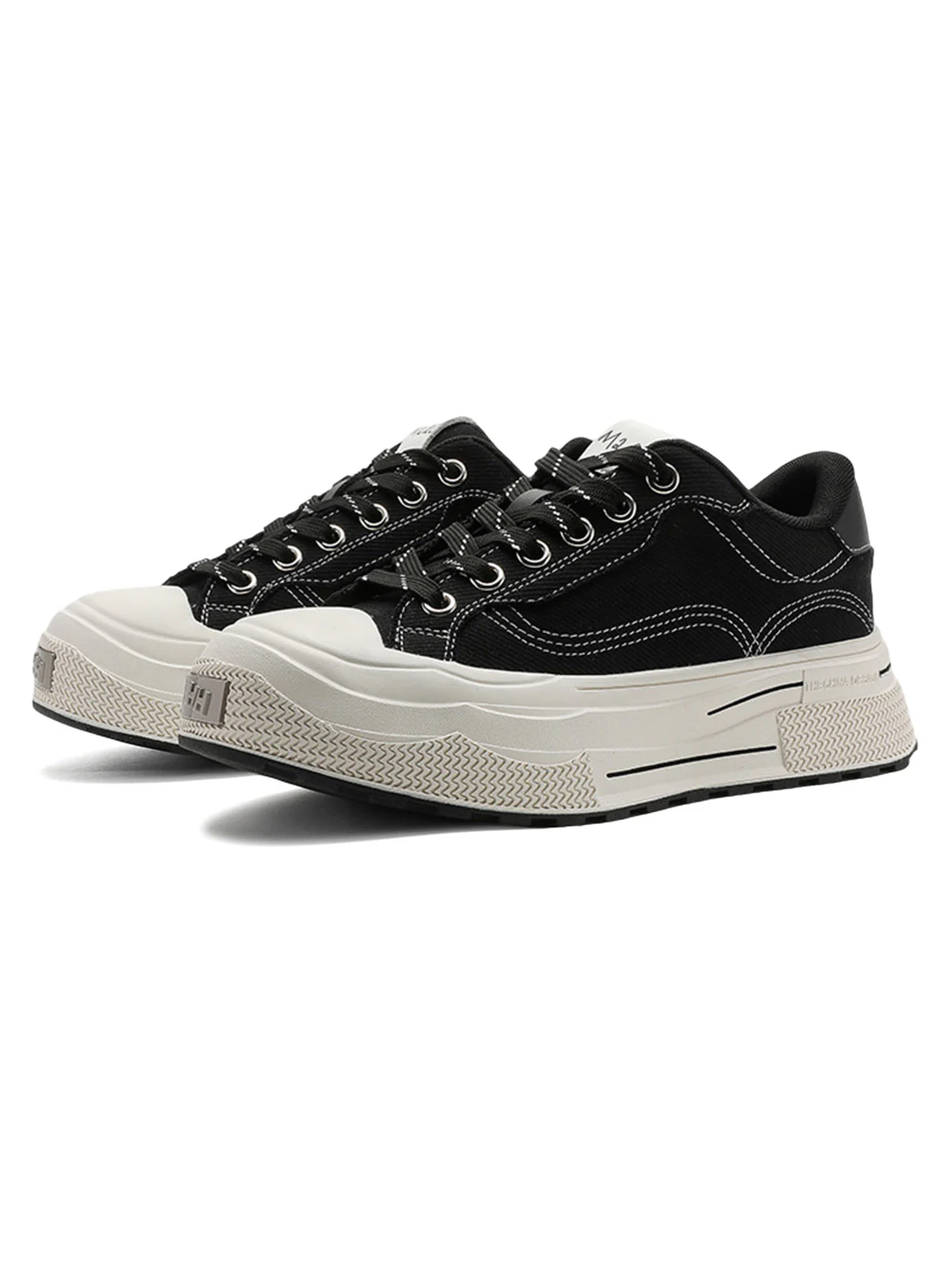 Contrast Color Derivative Casual Canvas Shoes