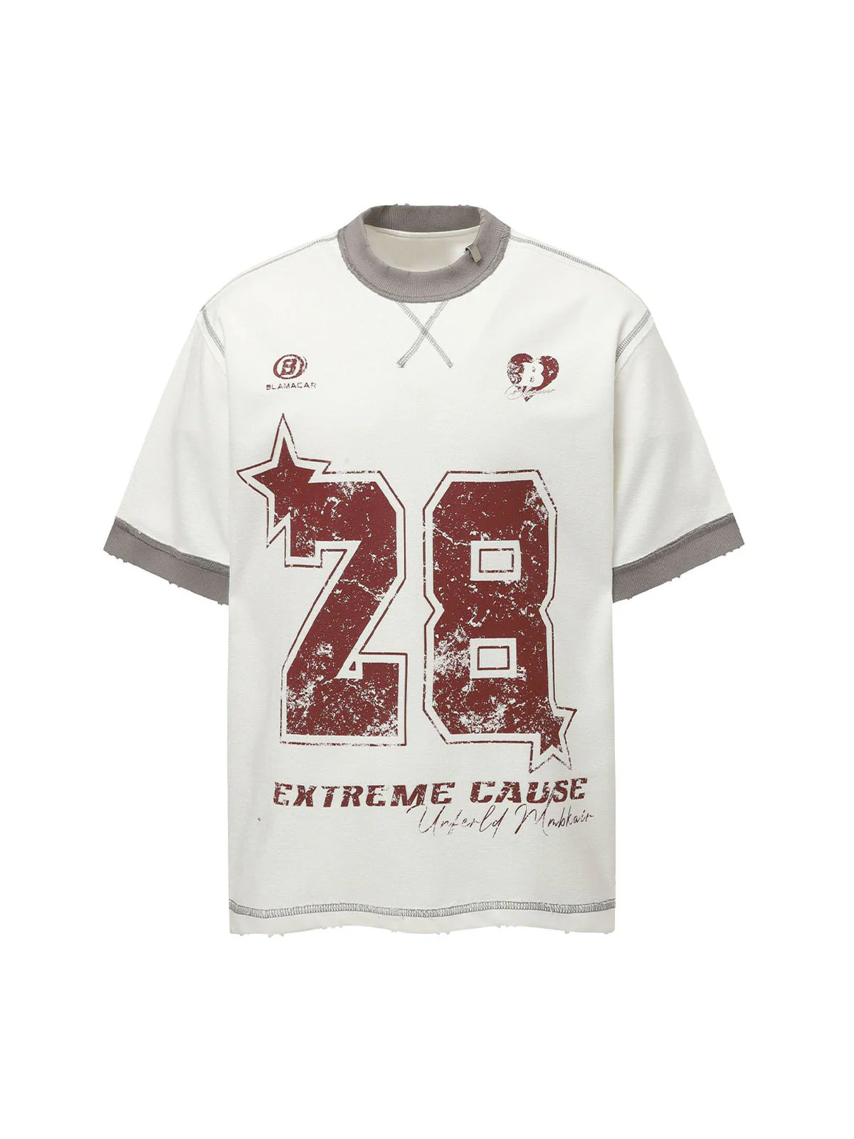 Distressed NO. 28 Jersey T-Shirt