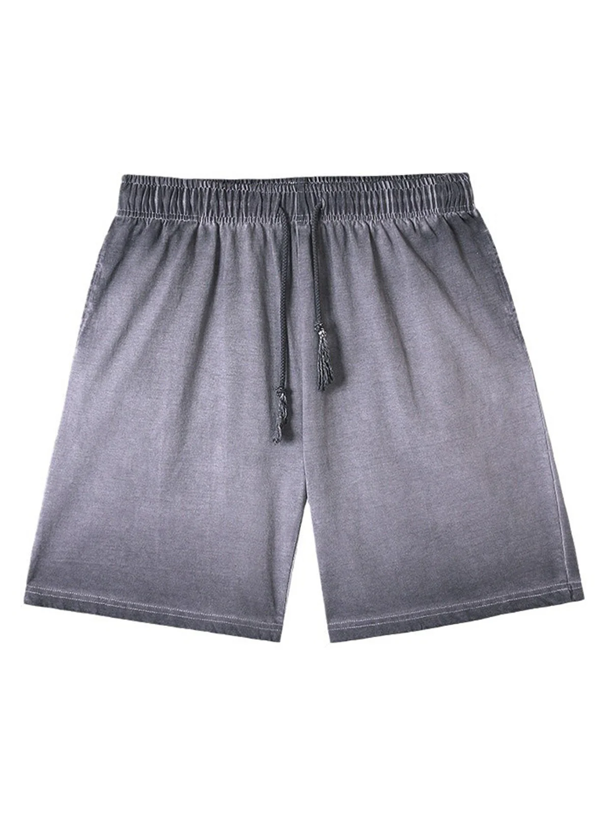 Distressed Washed Drawstring Shorts