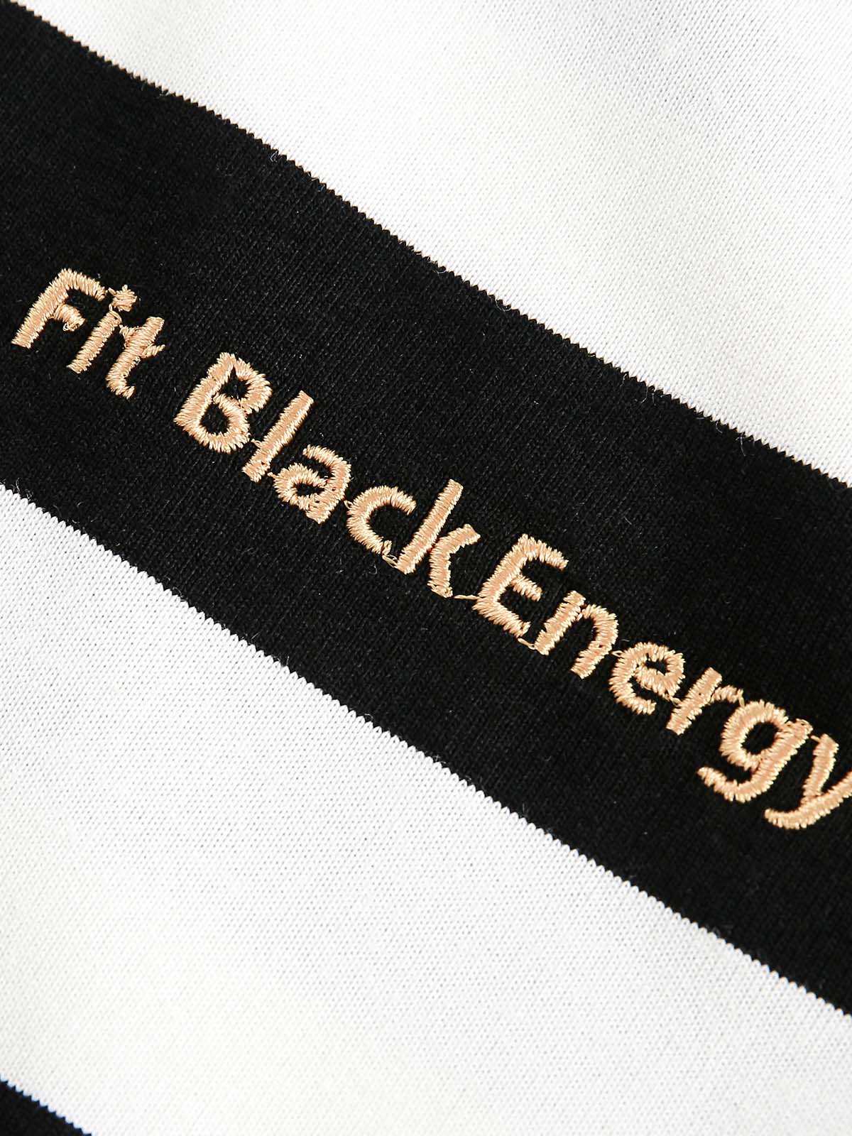 Striped Detachable Fur Collar Long-Sleeve T-shirt - 2397