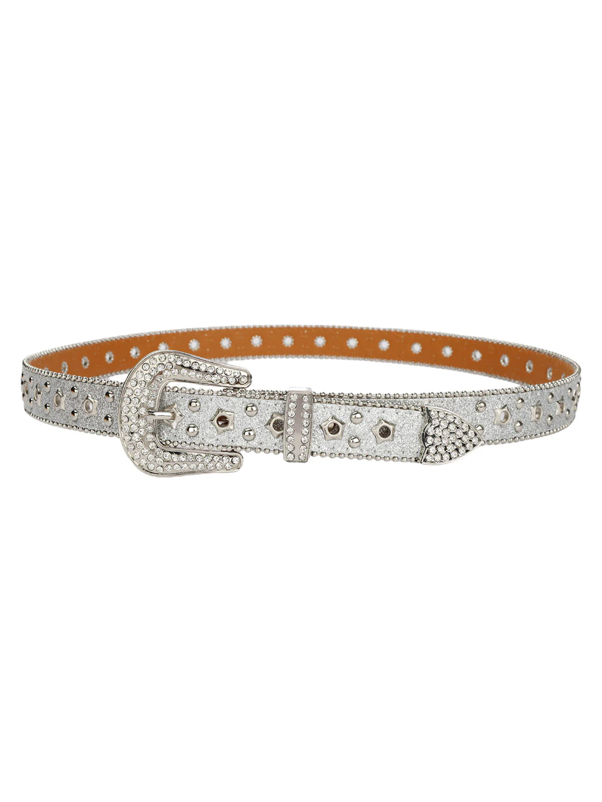 Sparkling Silver Rhinestone Embellishments Belt