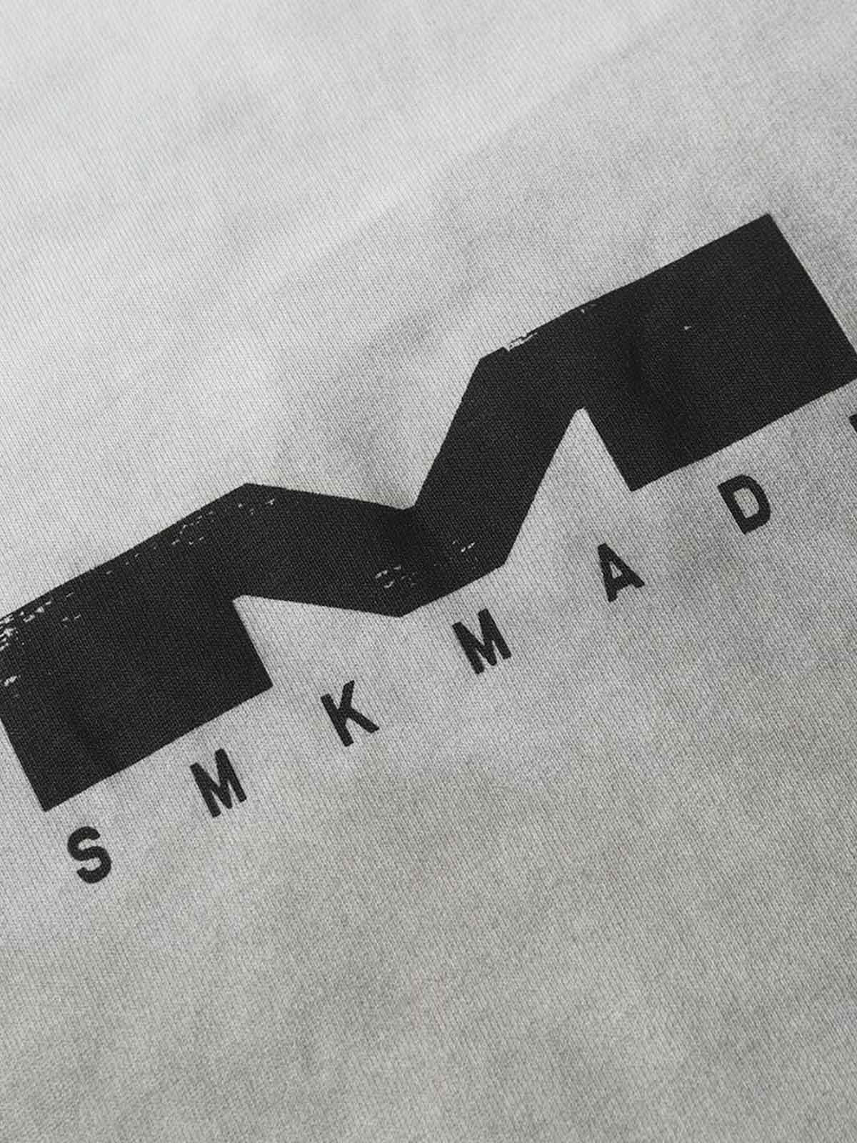 Heavy Washed Distressed Dirty Print Letter T-shirt