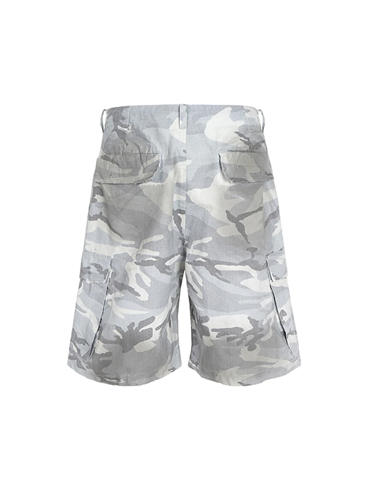 Drawstring Camouflage Cargo Shorts