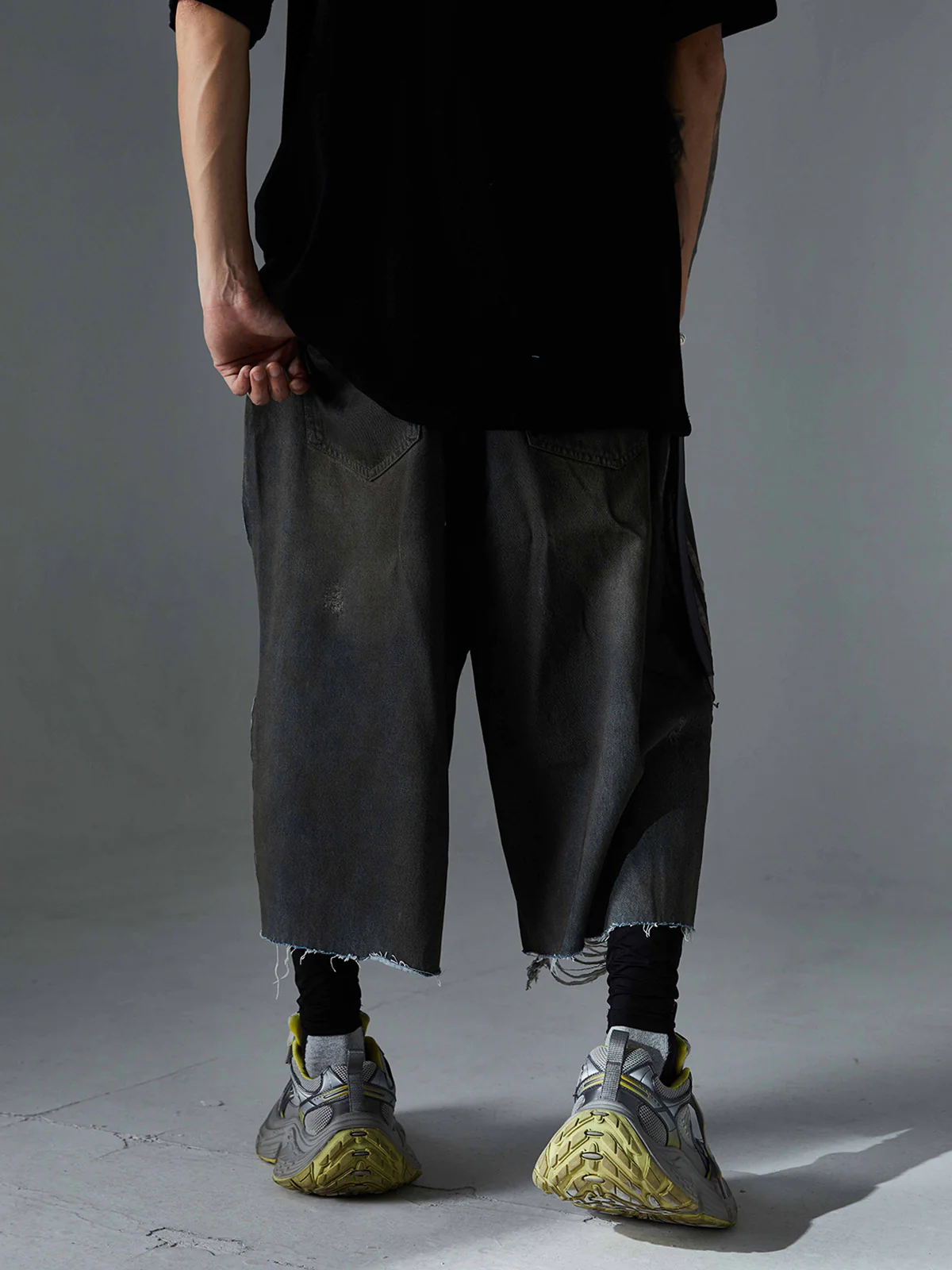 Ripped Dirty Dyed Stripped Jorts