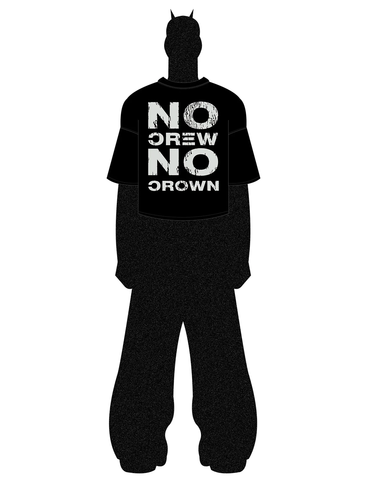 Originl No Crew No Crown Graphic T-Shirt