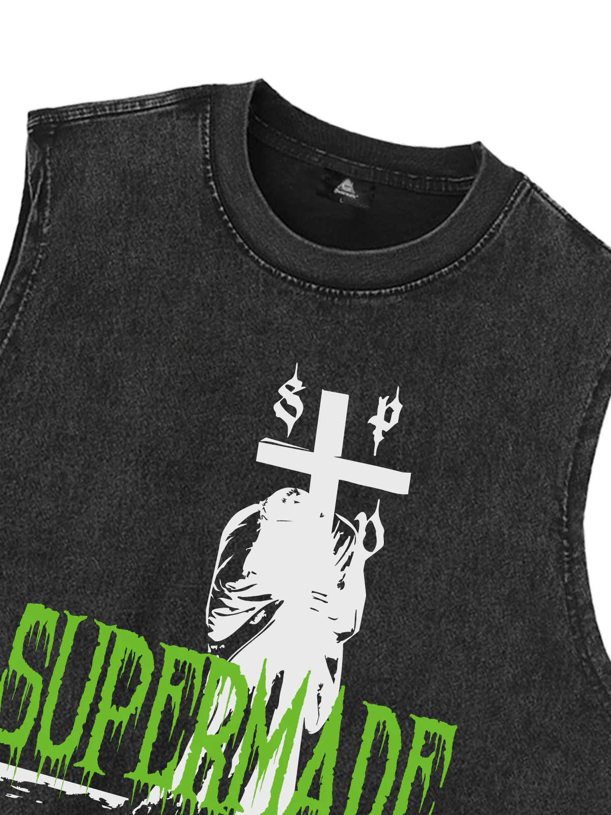 Original Edgy Cross Graphic Vest