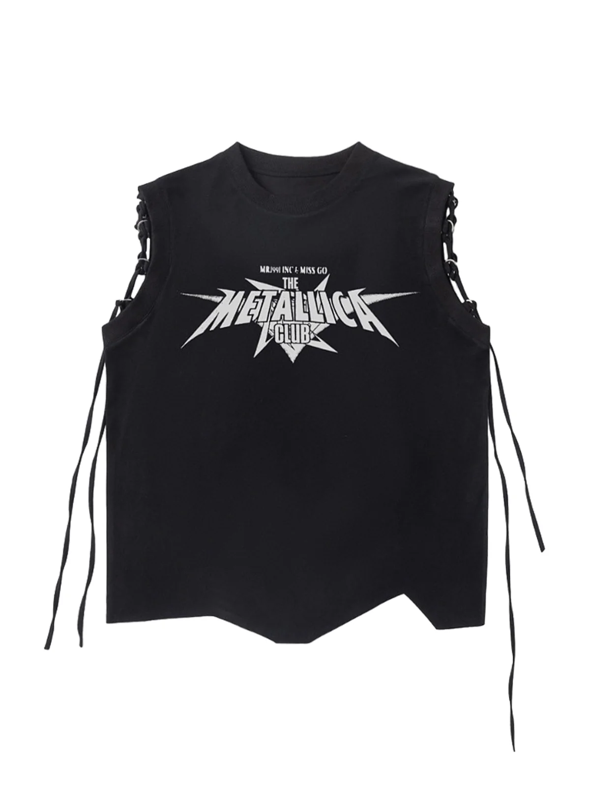 Graphic Adjustable Straps Vest