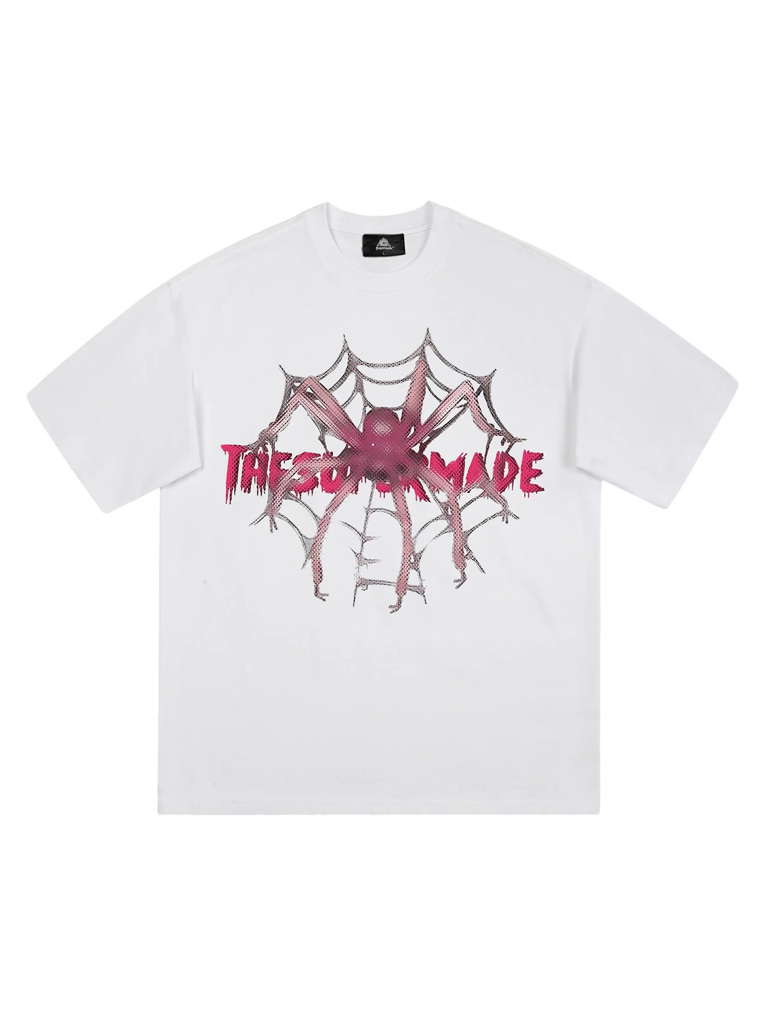 Thesupermade Pink Diamond Spider Hip Hop T-shirt