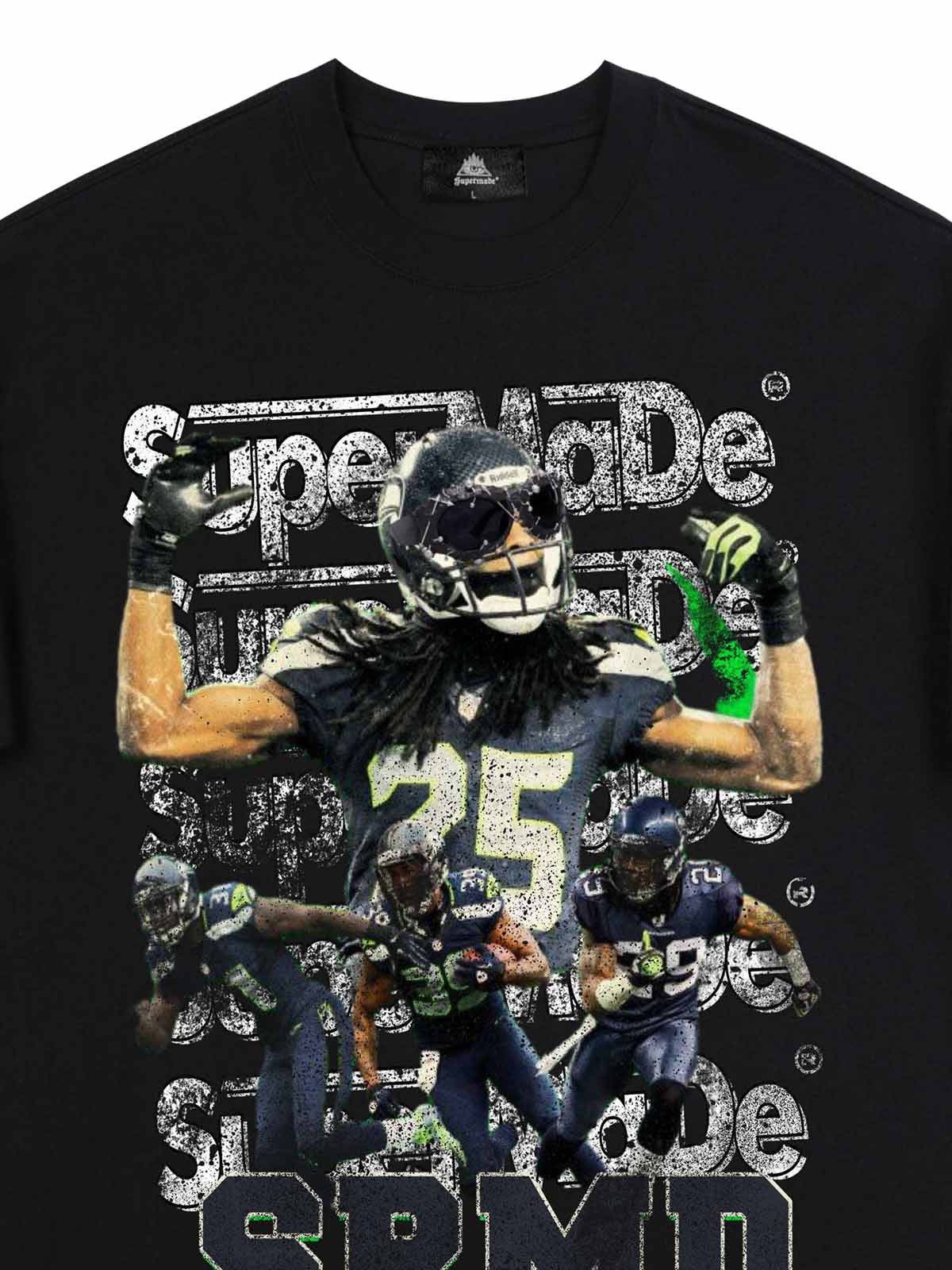 Super Bowl Football Print T-shirt - 2309