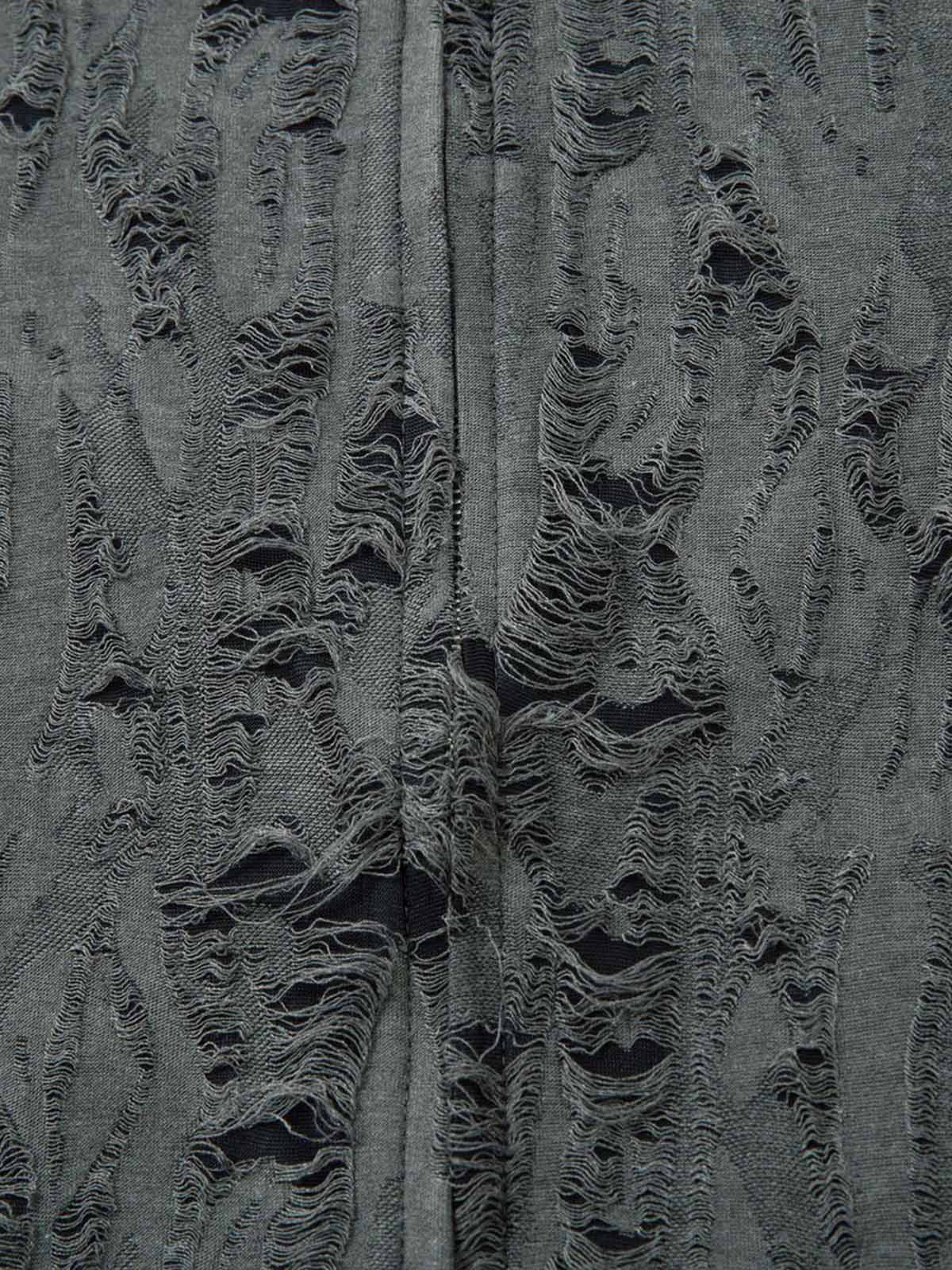 Distressed Ripped Short Sleeve Shirt