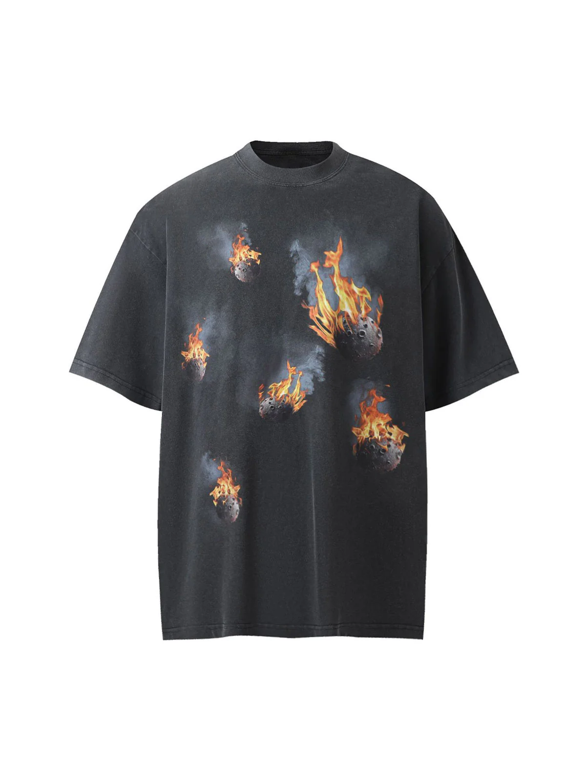 Fireball Graphic Oversized T-Shirt