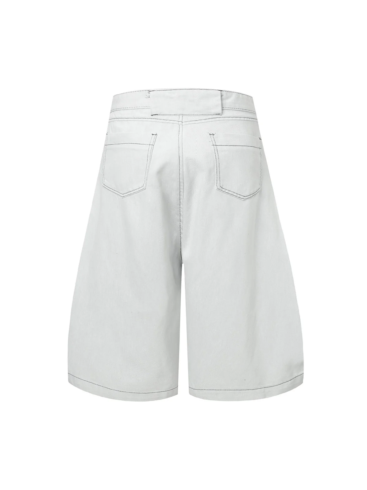Deconstructed Split Contrast Stitching Scimitar Jorts