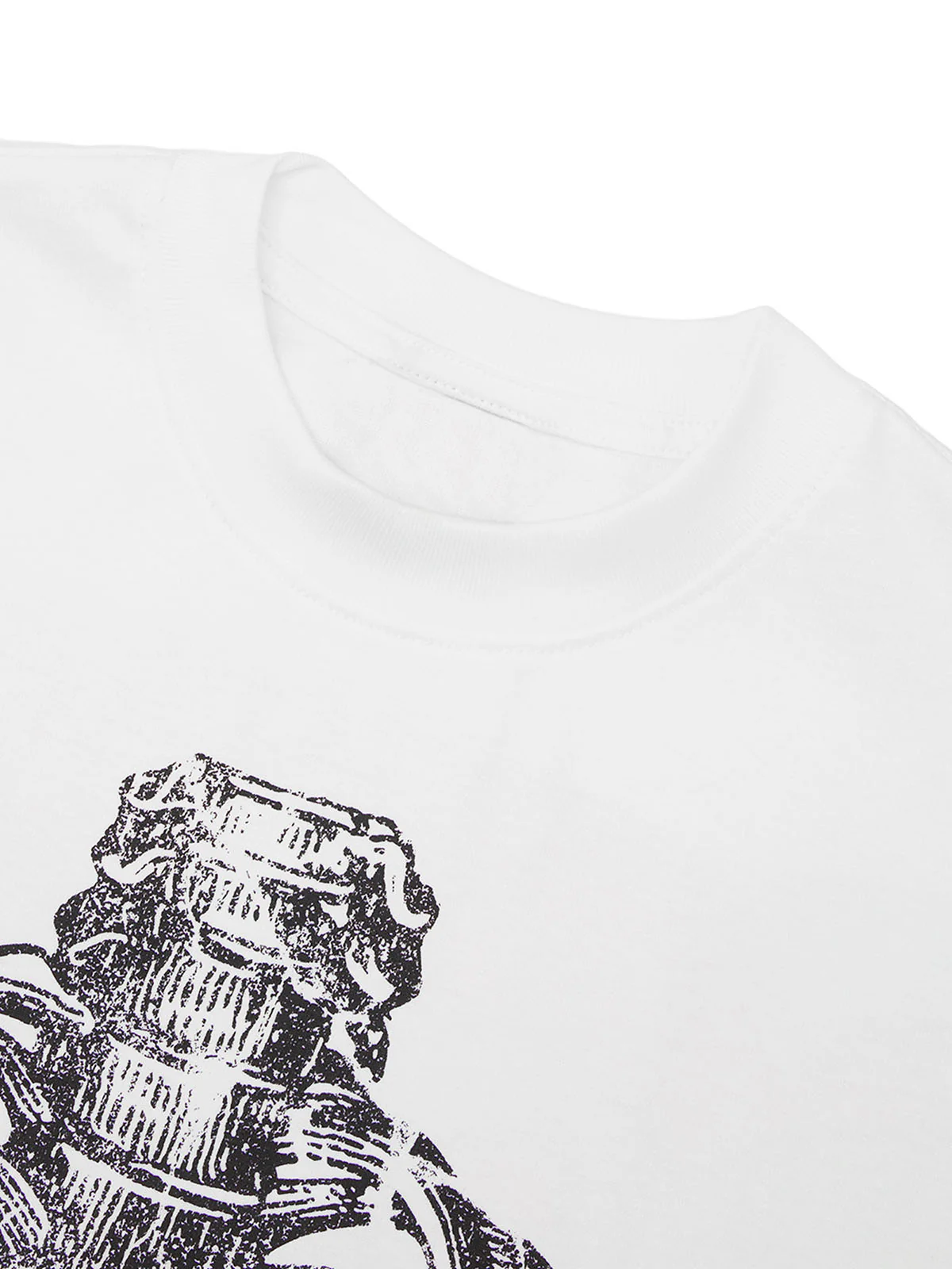 Thesupermade Pencil Detail Skull Street Rap T-shirt