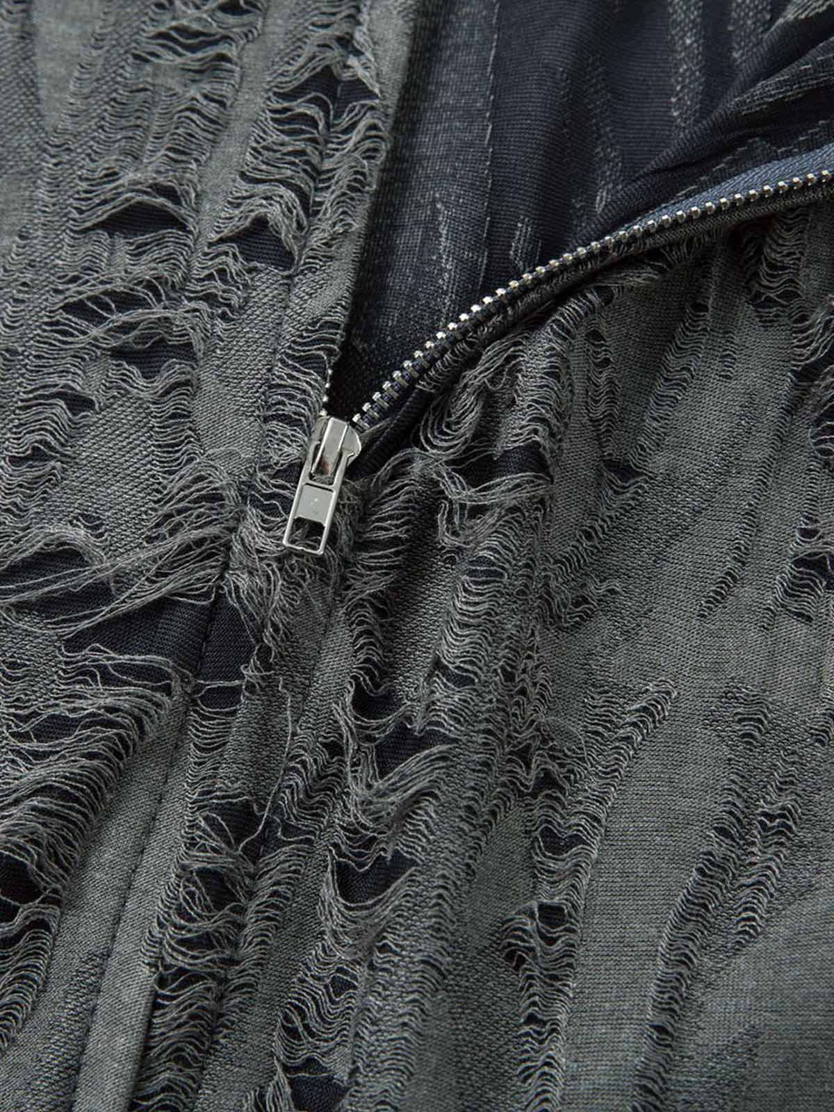 Distressed Ripped Short Sleeve Shirt