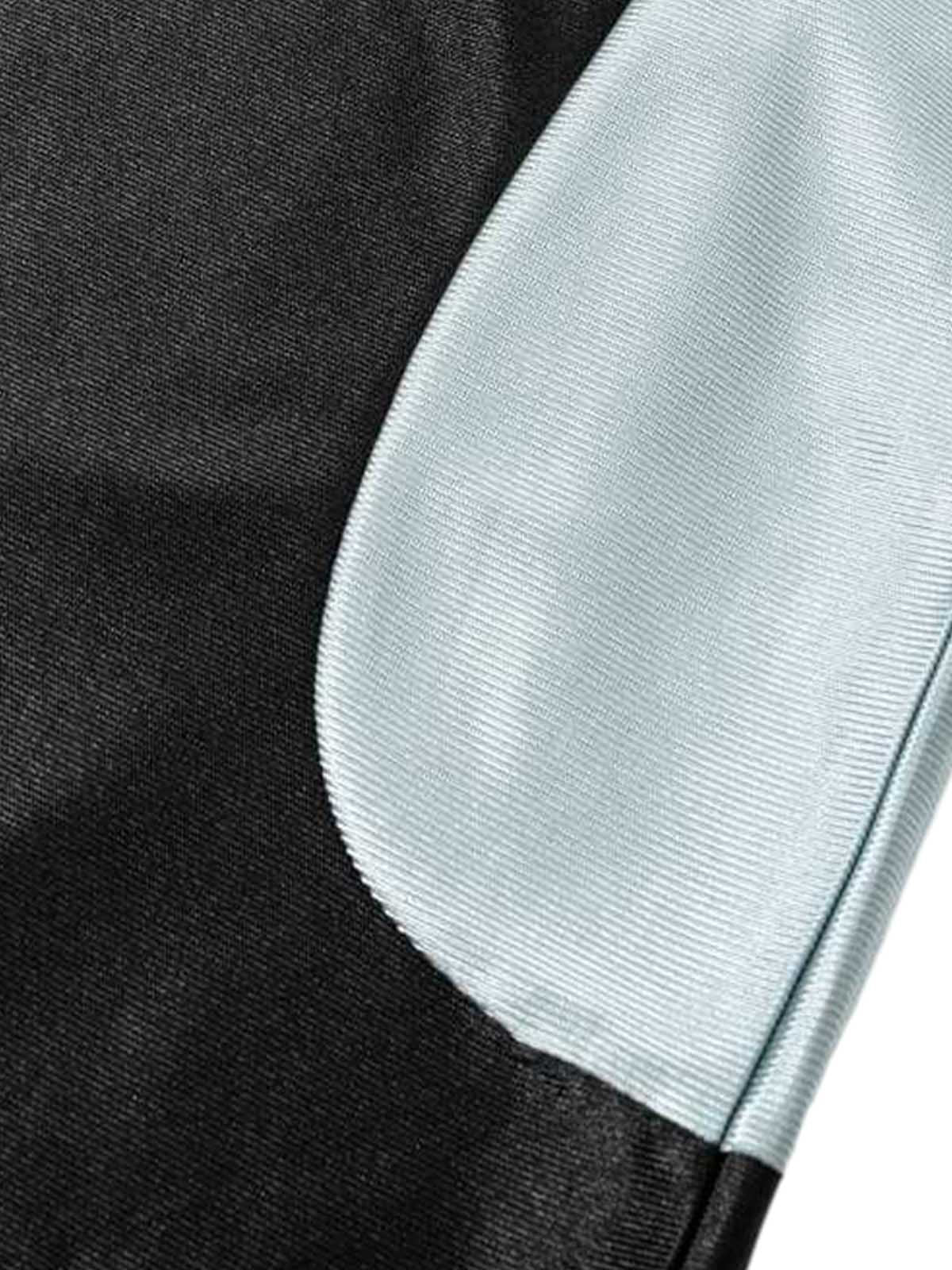 Contrast Stitching Letter Jersey T-shirt