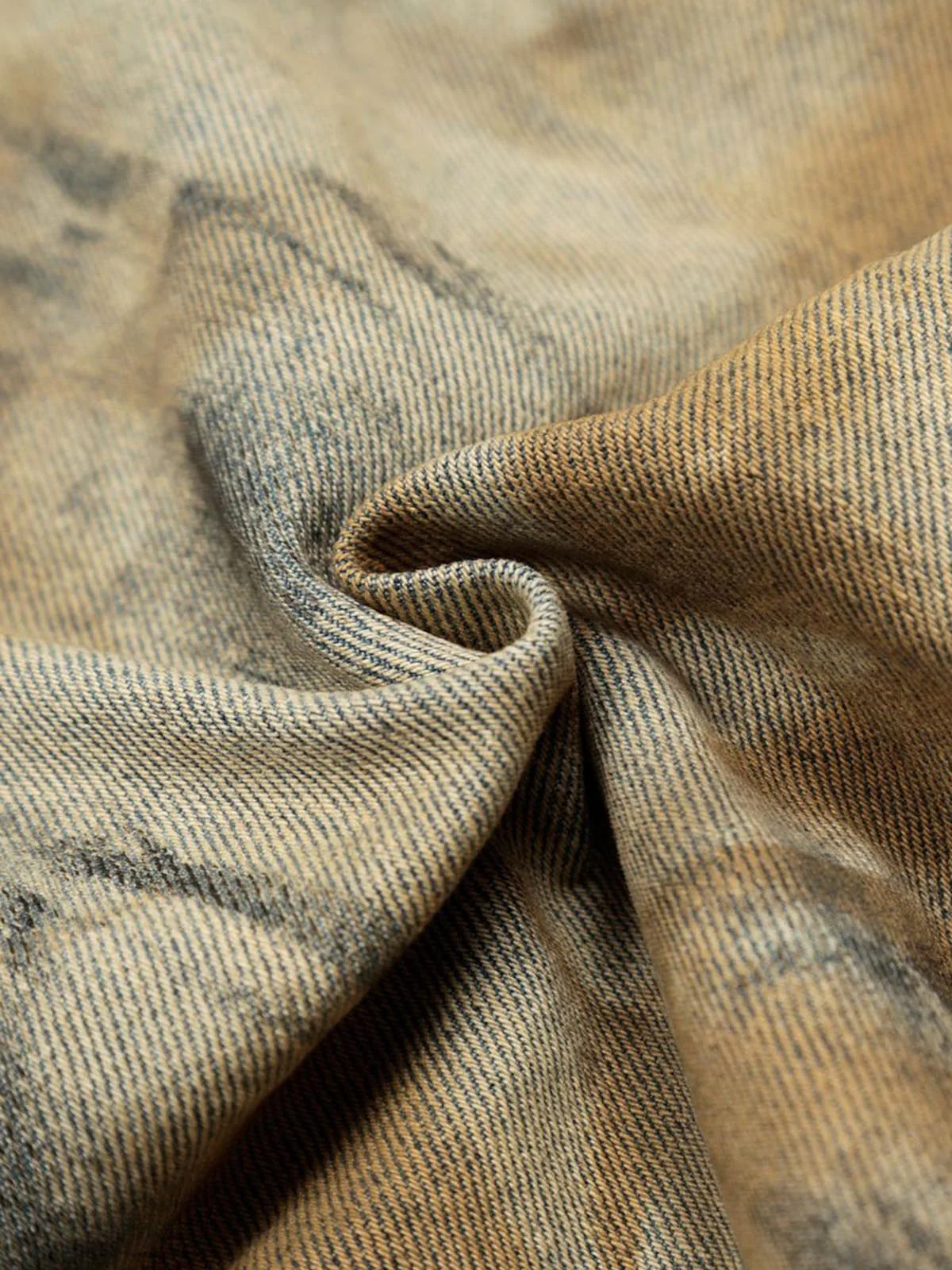 Distressed Tie-Dye Denim Shorts