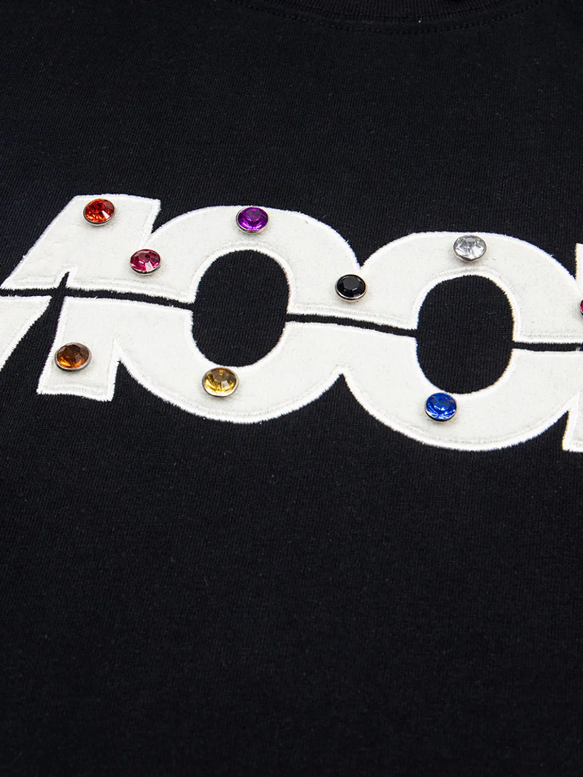 Street Retro MOOD Patch Embroidered Rivet T-shirt