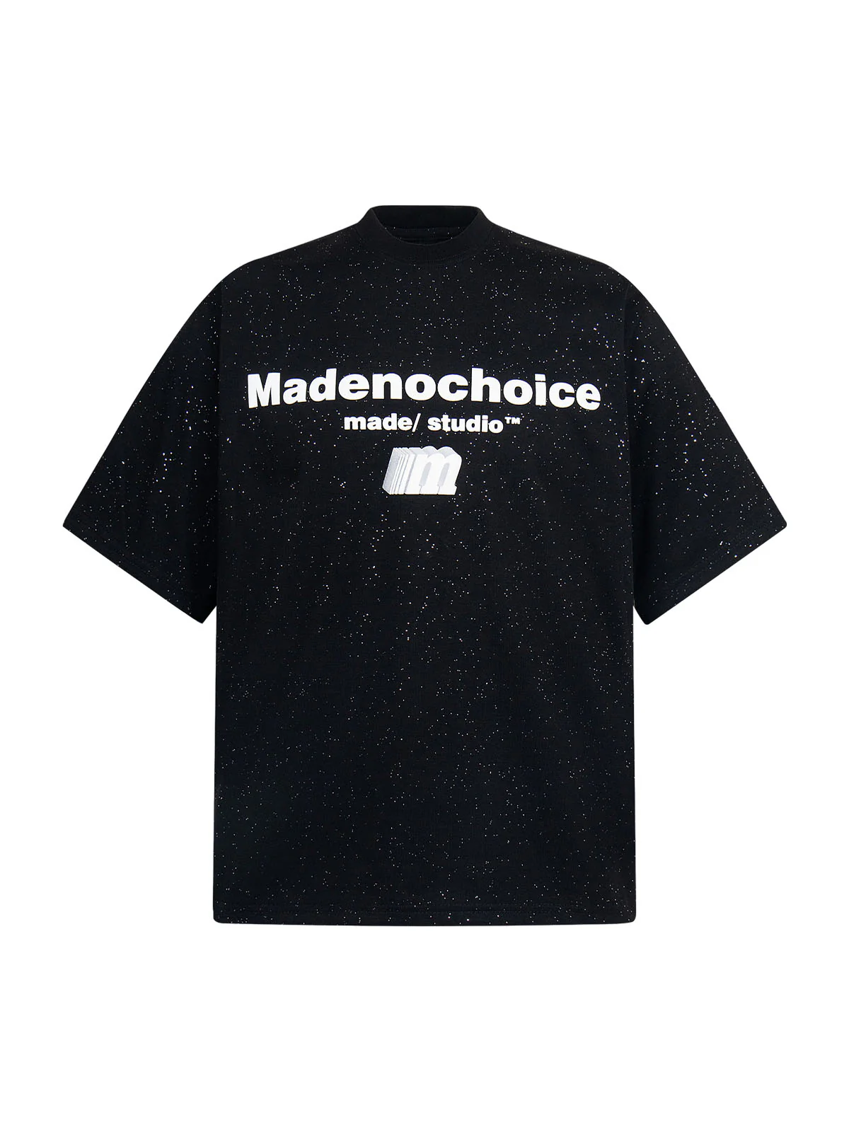 Retro Heavy Starry Sky Print Font Design Short-sleeved T-shirt