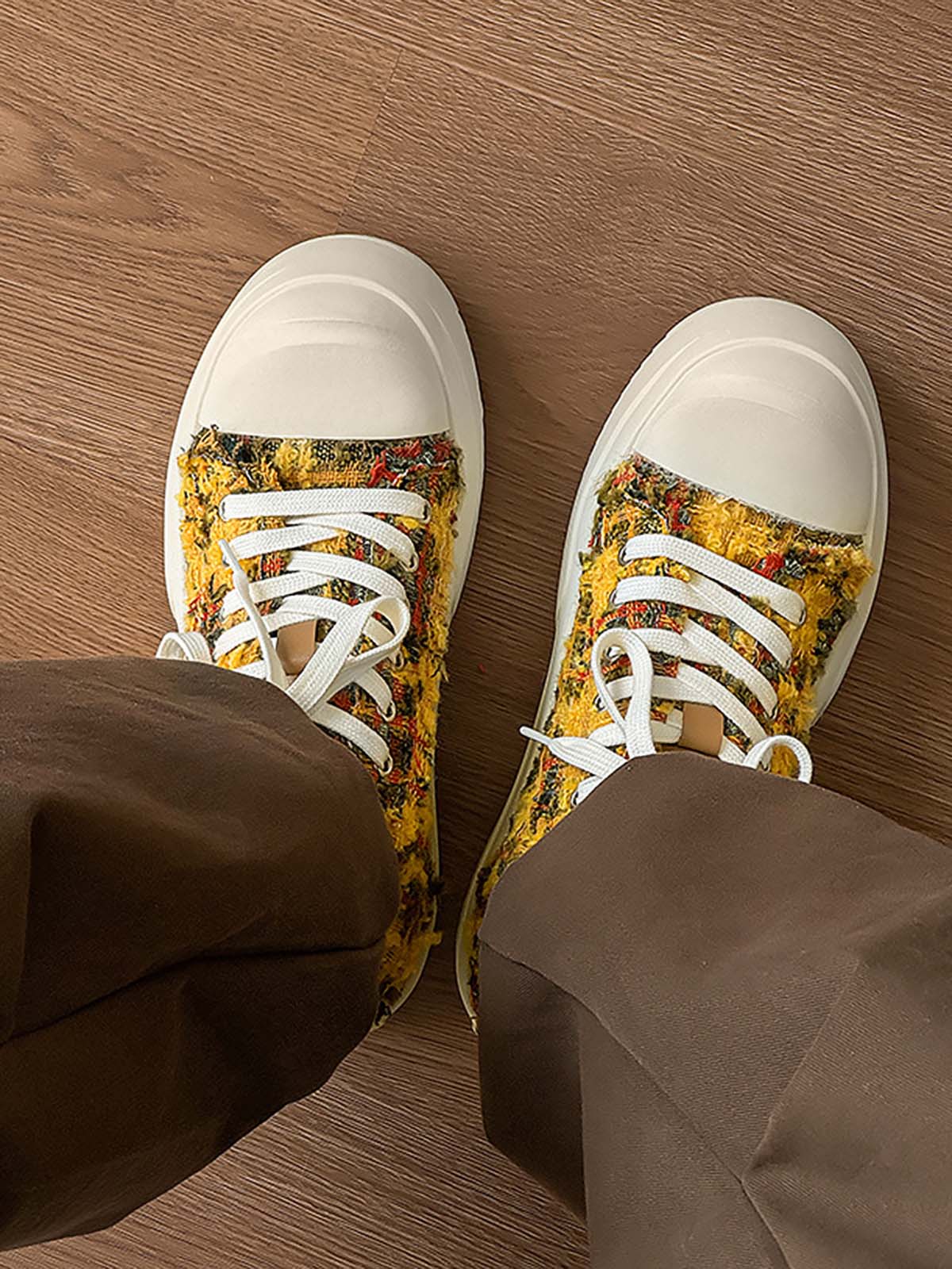 Retro Canvas Irregular Sneakers