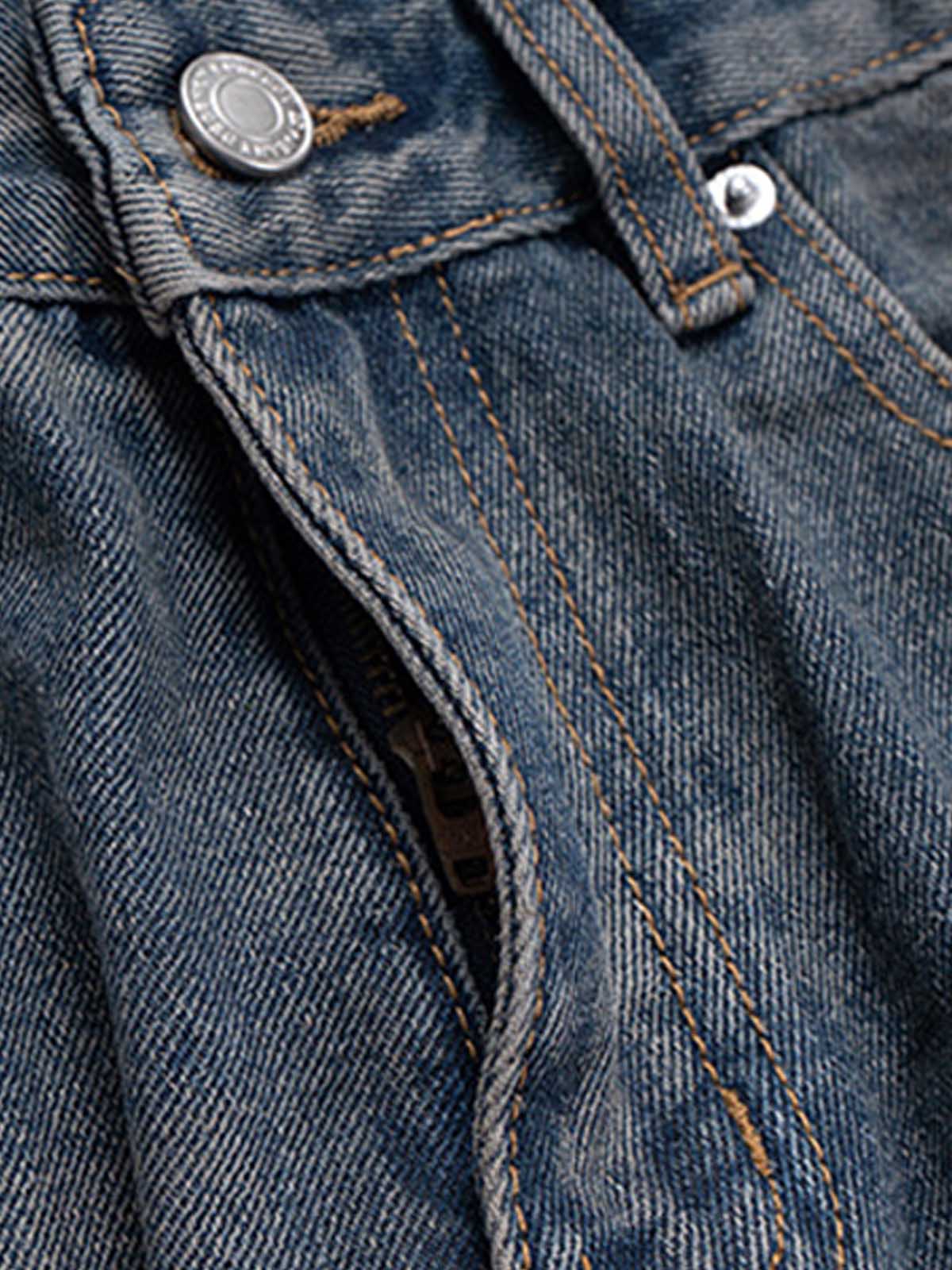 Wasteland Style Ink Splash Baggy Jeans