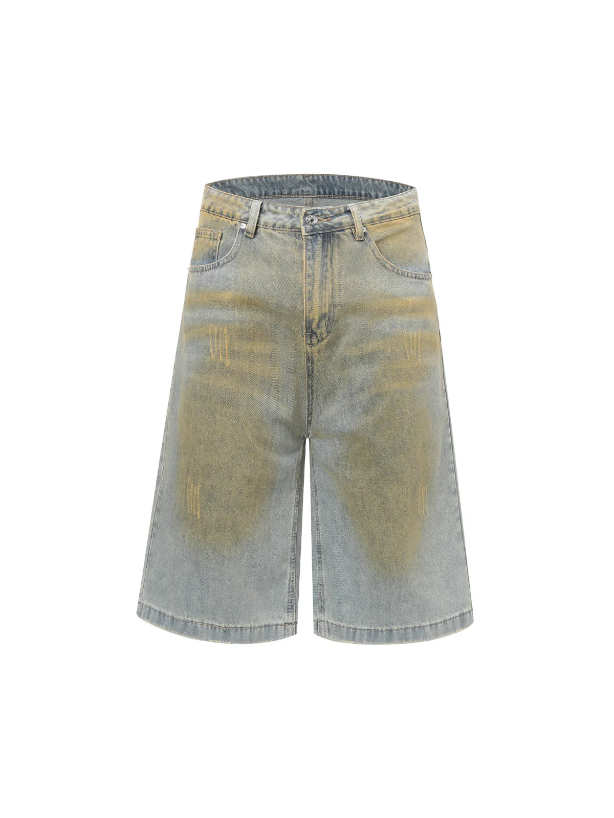 Street Wash Spray Paint Denim Jorts