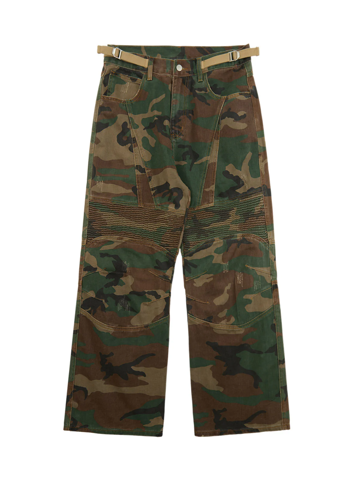 Thesupermade Camouflage Structured Pleated Pants - 2251