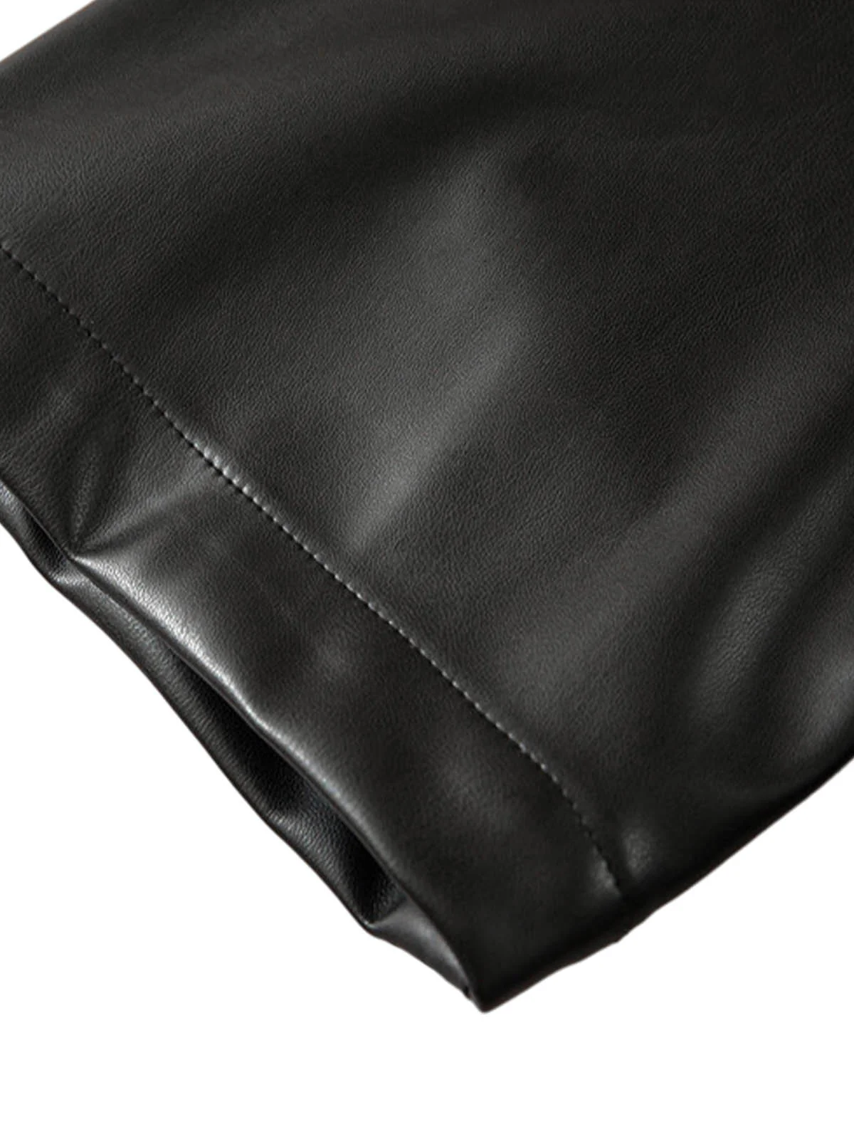 Cleanfit Short-Sleeve PU Leather Shirt