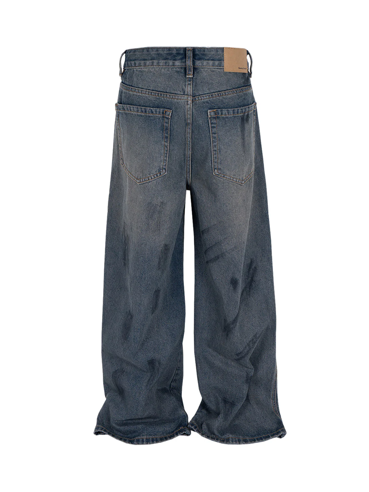 Wasteland Style Ink Splash Baggy Jeans
