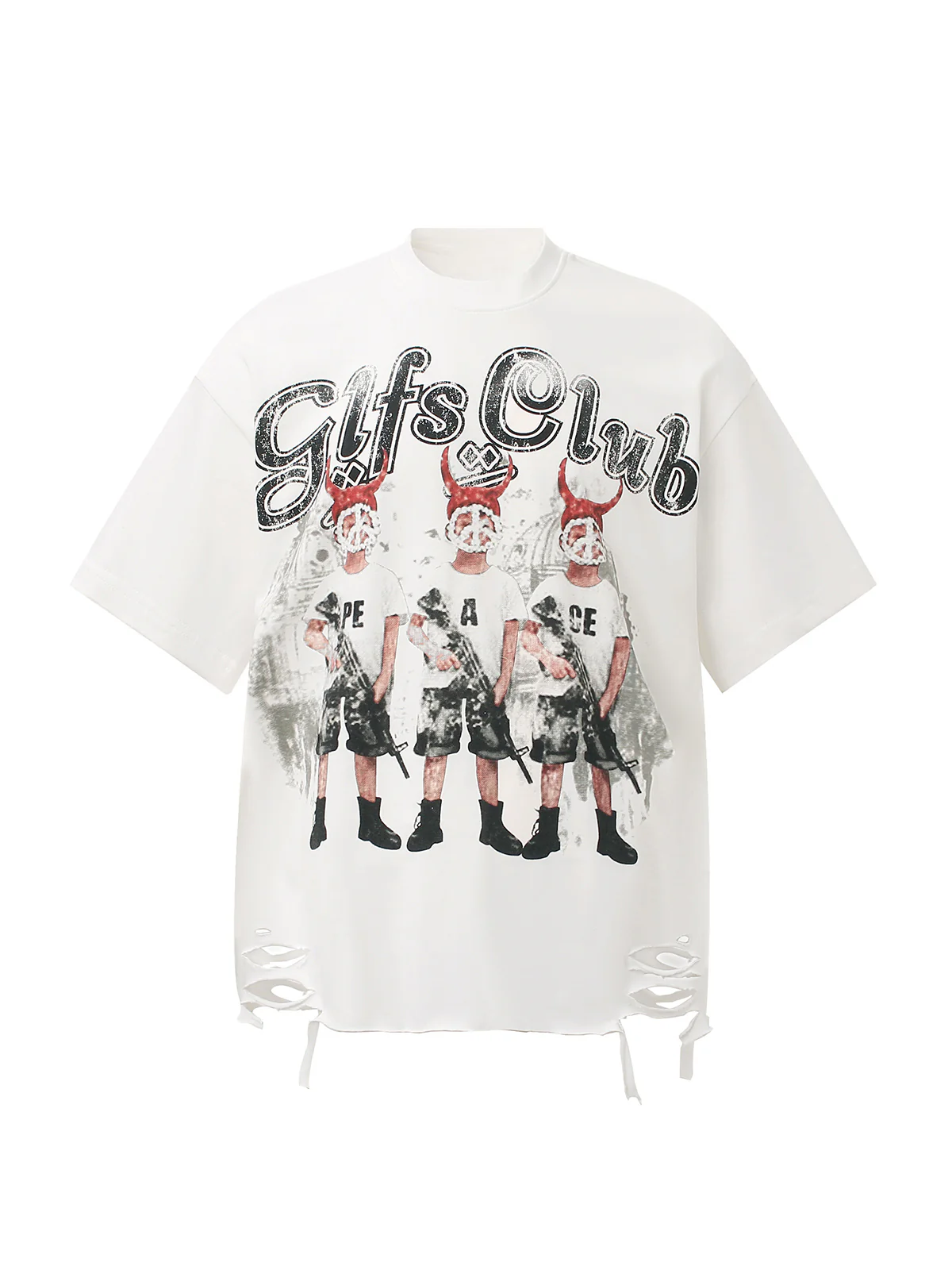 Graffiti Letters Devil Design Graphic T-Shirt
