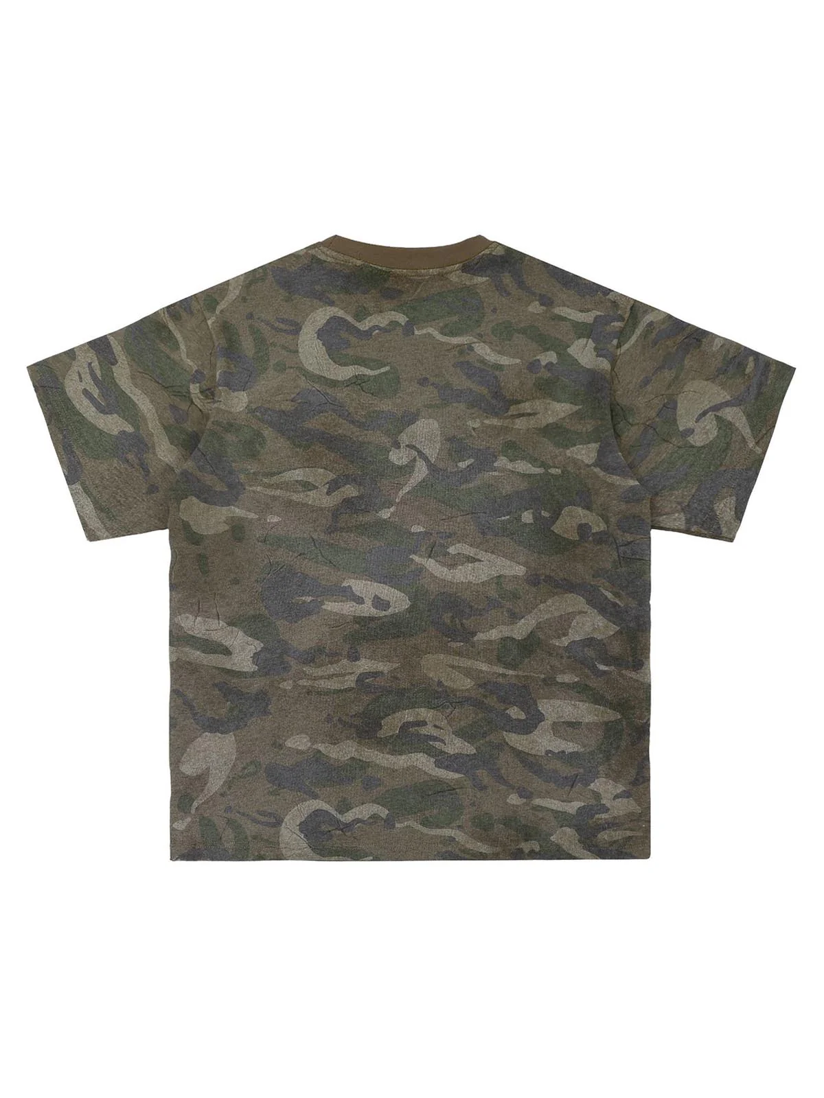 Camouflage Patchwork Graphic T-Shirt