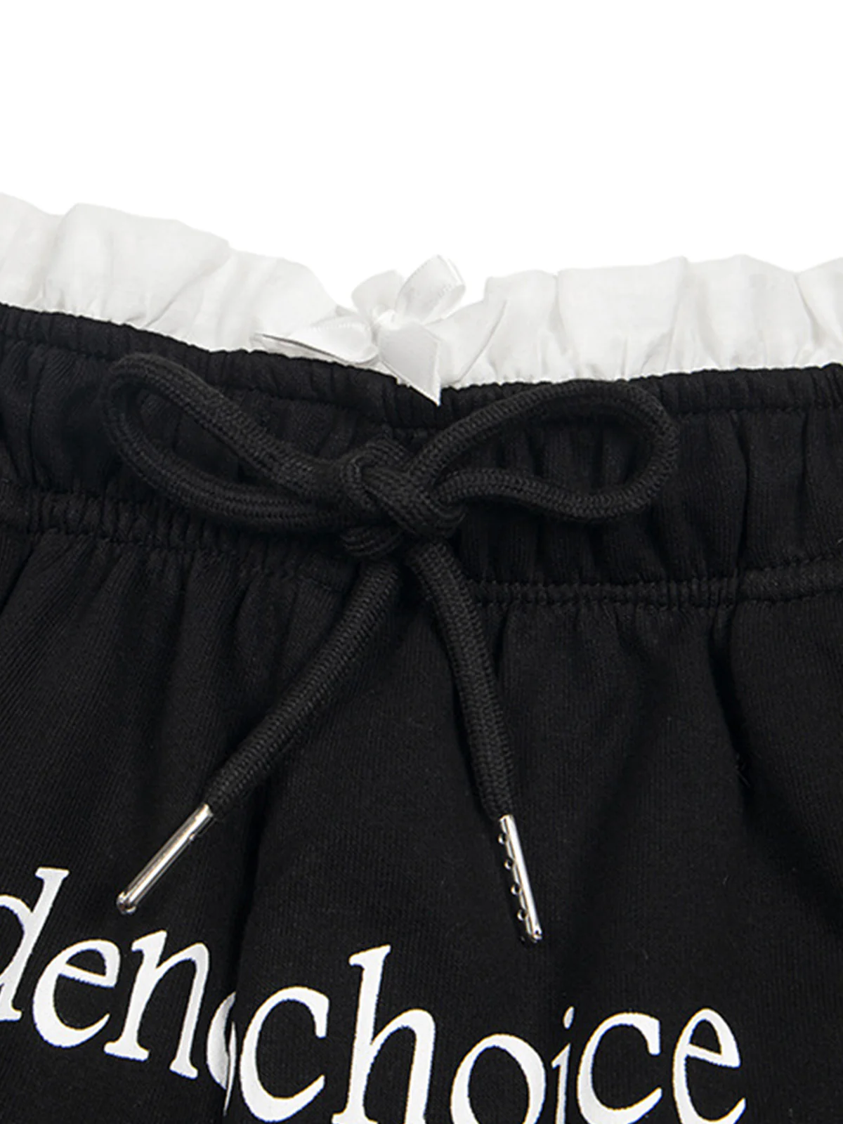 Elastic Letter Double Waist Shorts