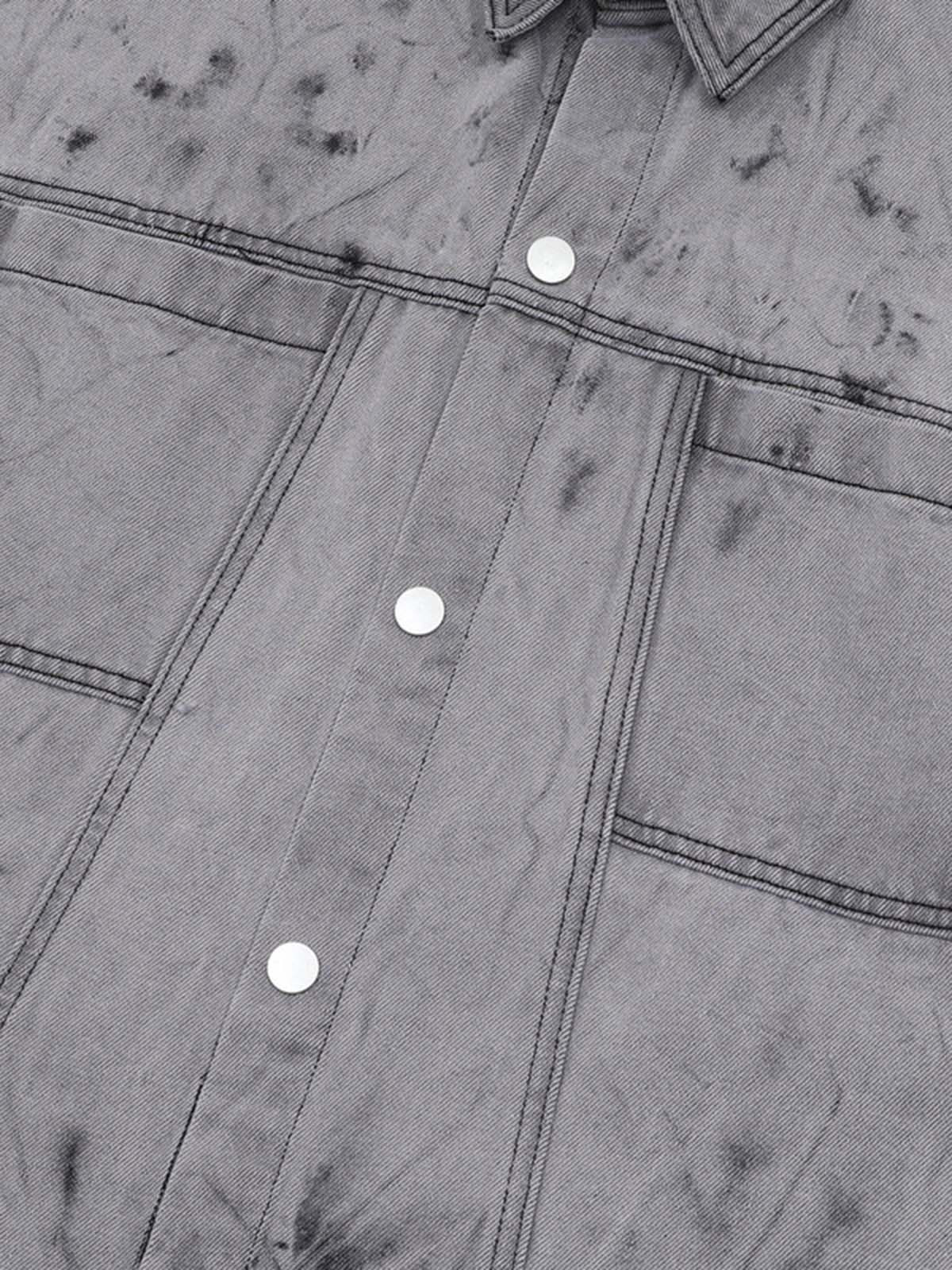 Distressed Washed Workwear Denim Set