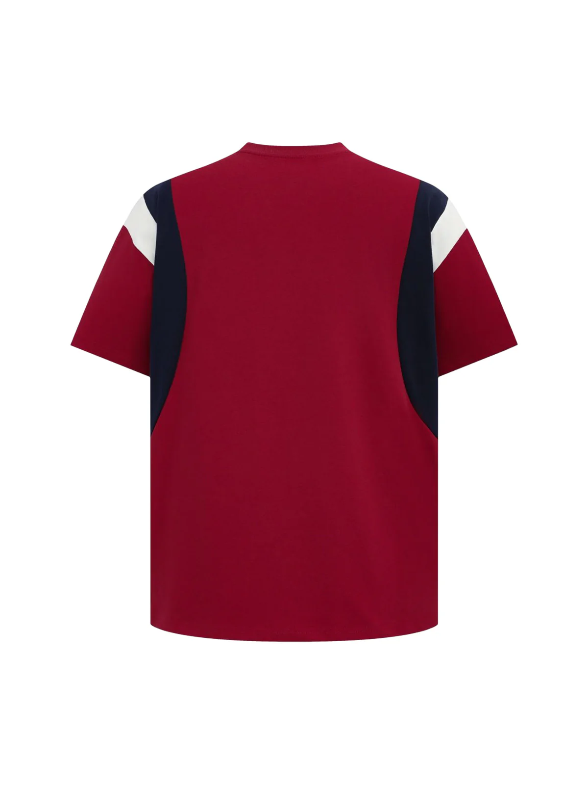 Retro Contrast Color Stitching Embroidered Letter Jersey T-shirt