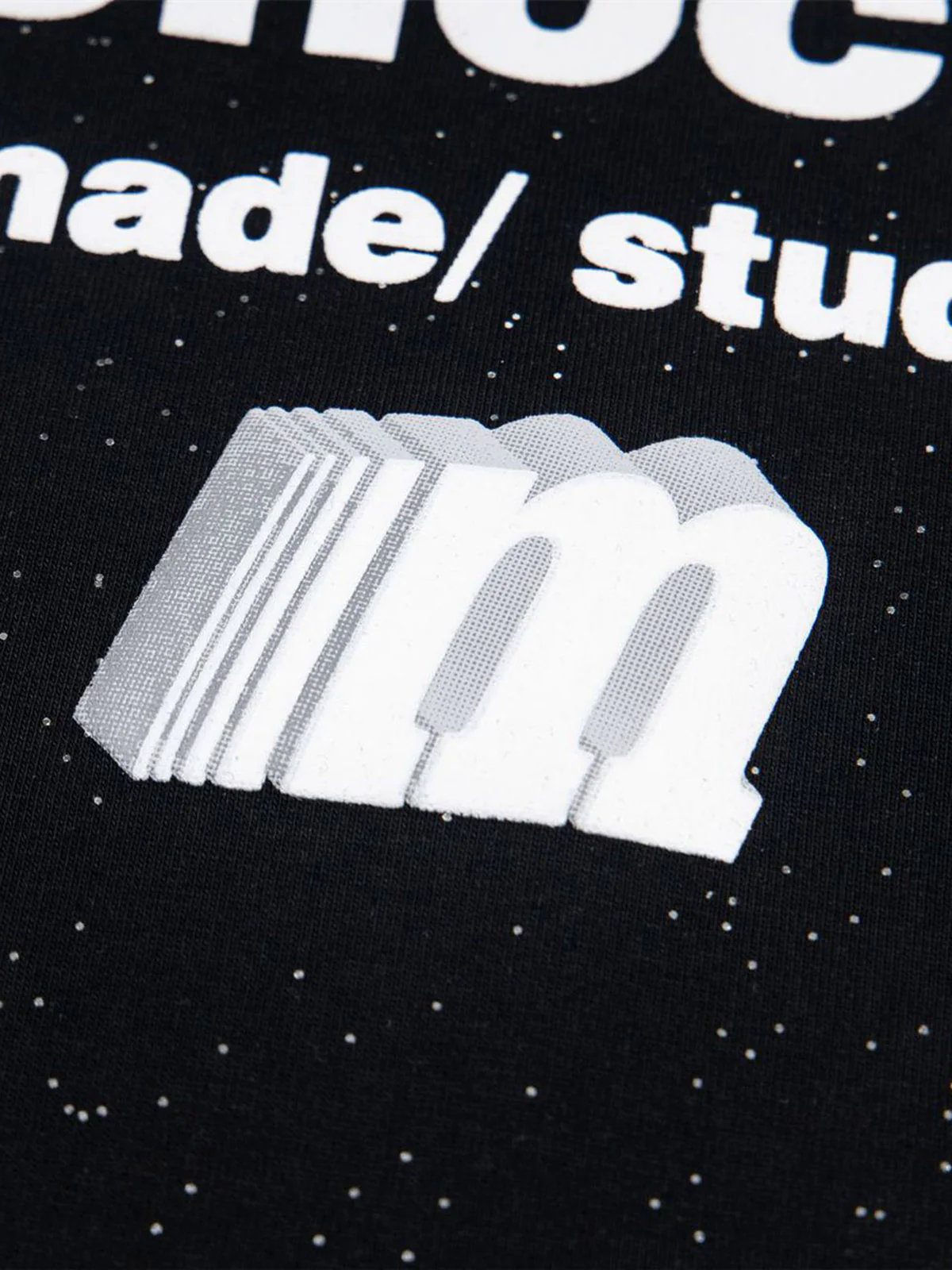 Retro Heavy Starry Sky Print Font Design Short-sleeved T-shirt