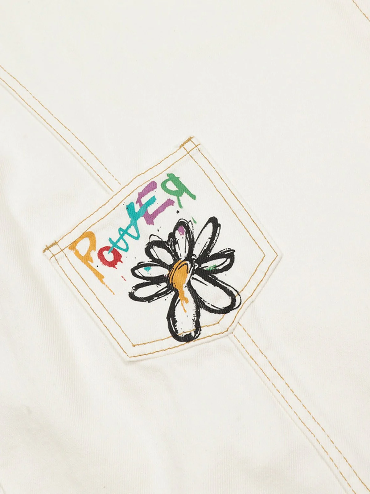 Embroidered Floral Patches Barrel Jeans