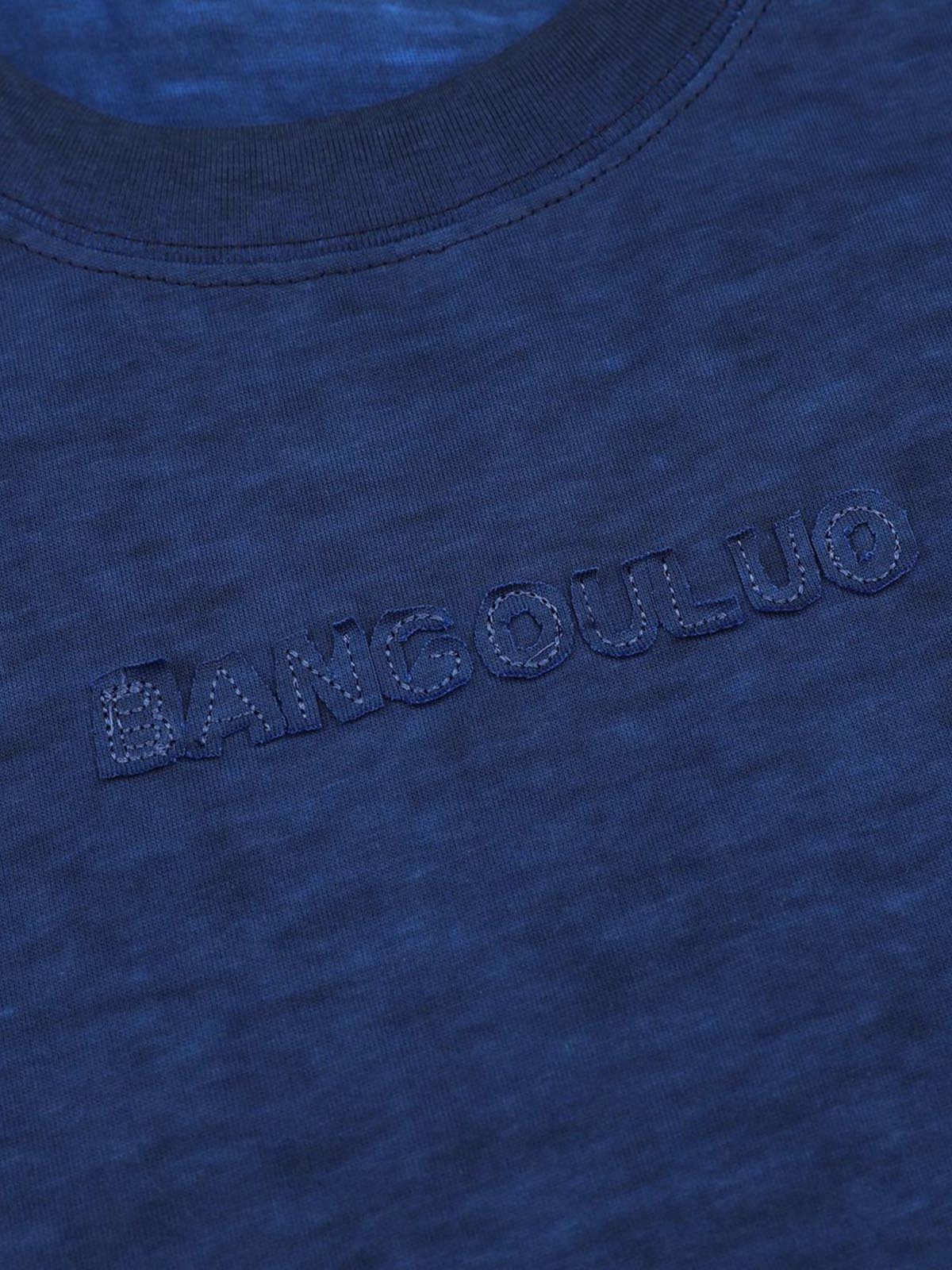 Retro Heavy Washed Patch Embroidered Letter T-shirt