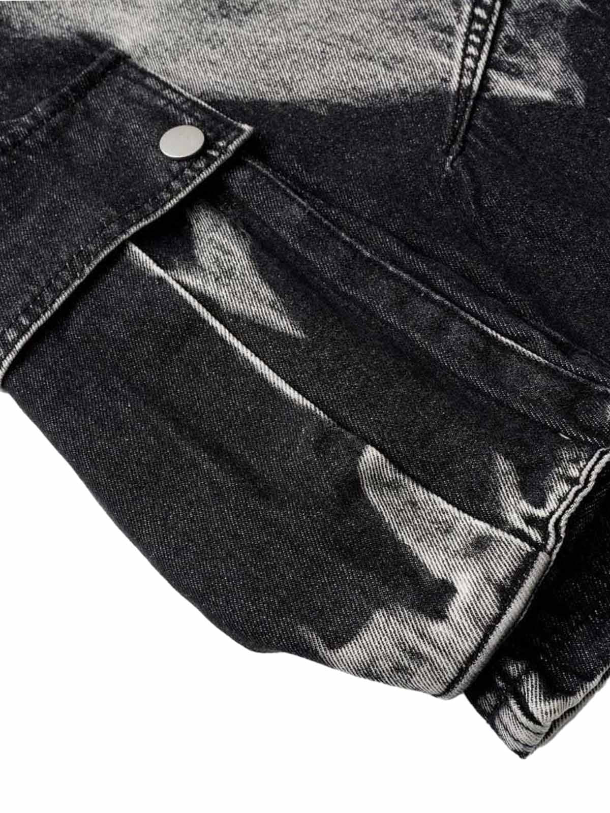 Tie-Dye Drawstring Cargo Jorts