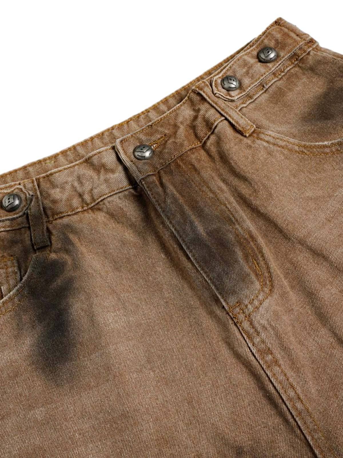 Street Ripped Dirty Dye Jeans