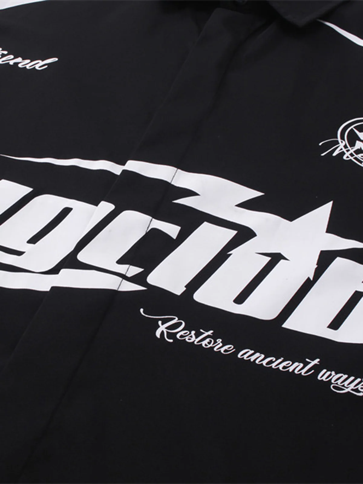 Racing Style Oversized Short Sleeve Shirt