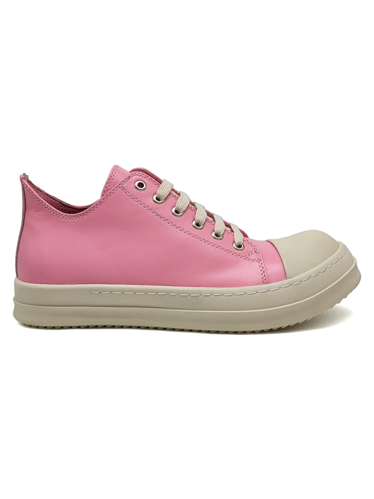 Street Pink Leather Low-Top Sneakers