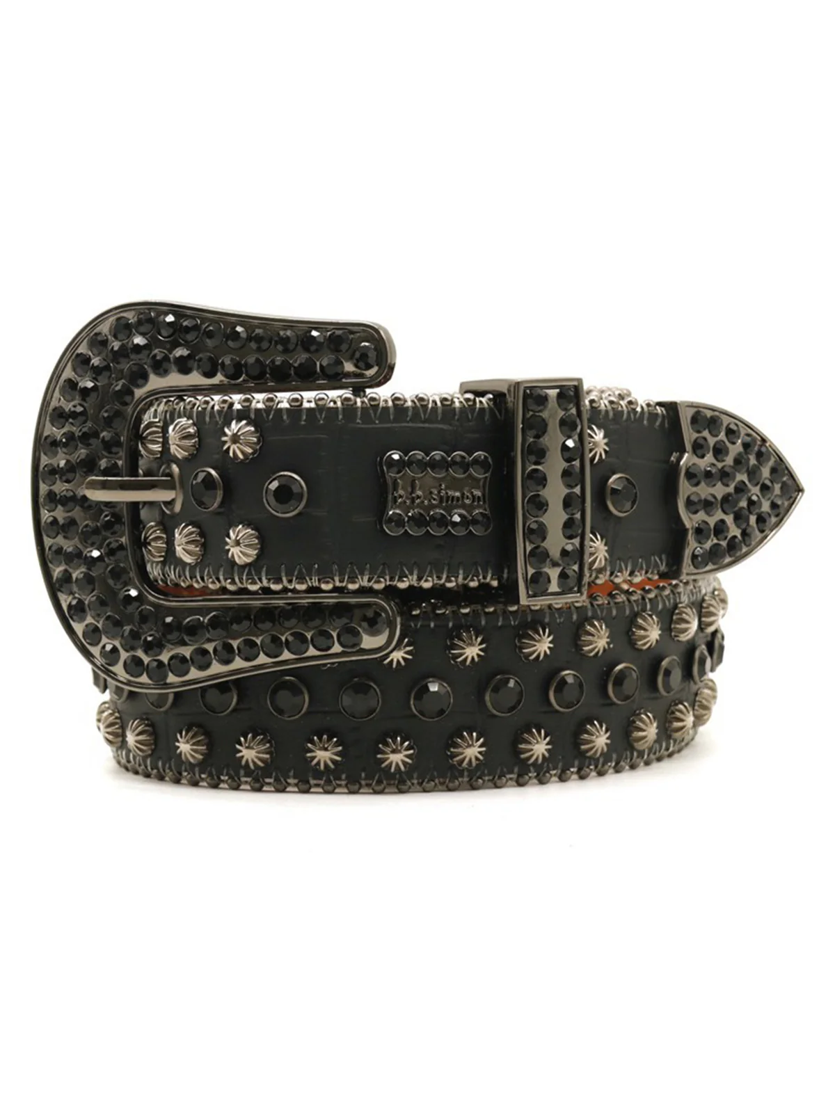 Street Rhinestone Studded Belt