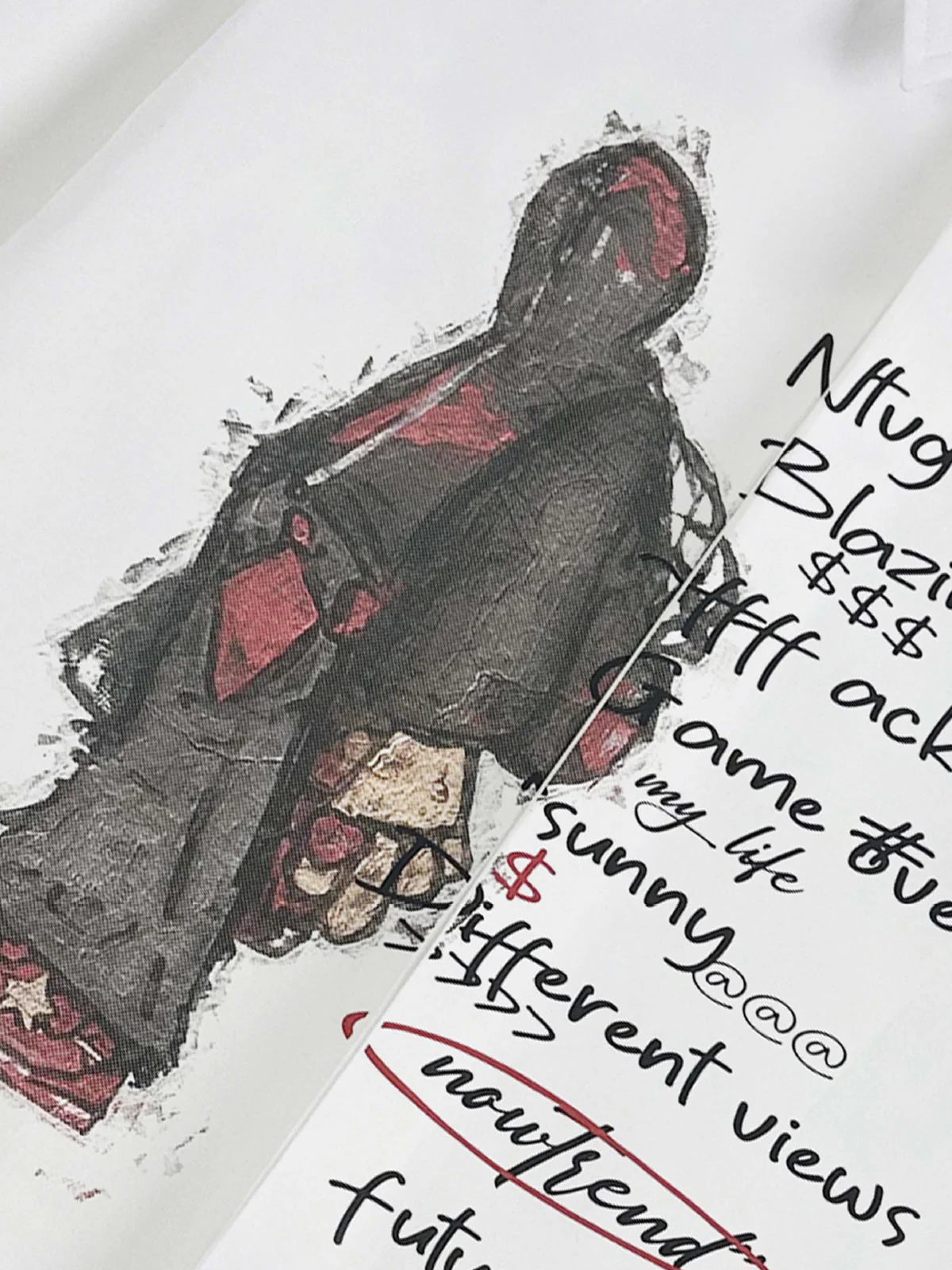 Graphic Portrait Print Long-Sleeve Shirt