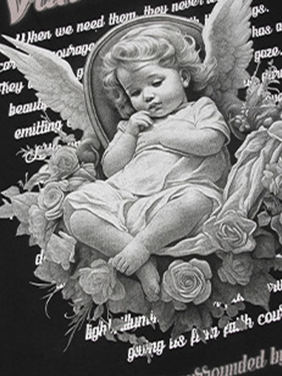 Angel Print Oversized T-Shirt