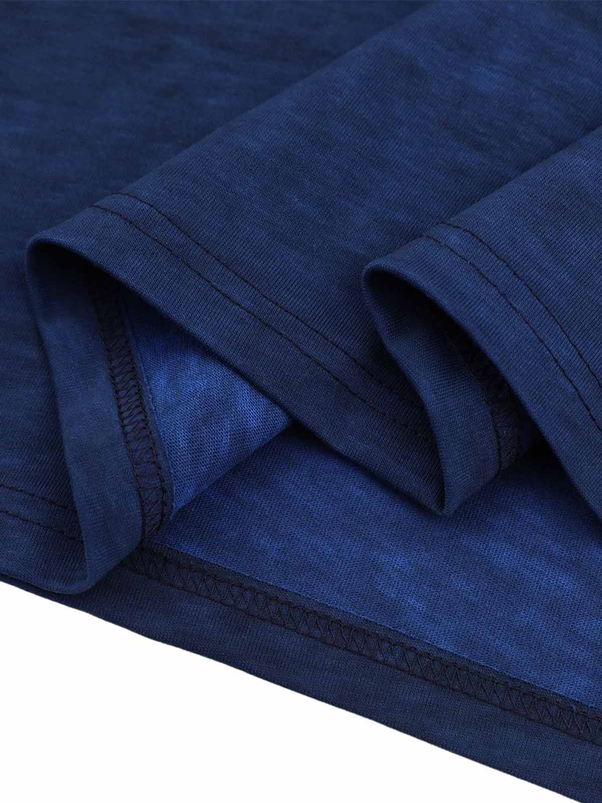 Retro Heavy Washed Patch Embroidered Letter T-shirt