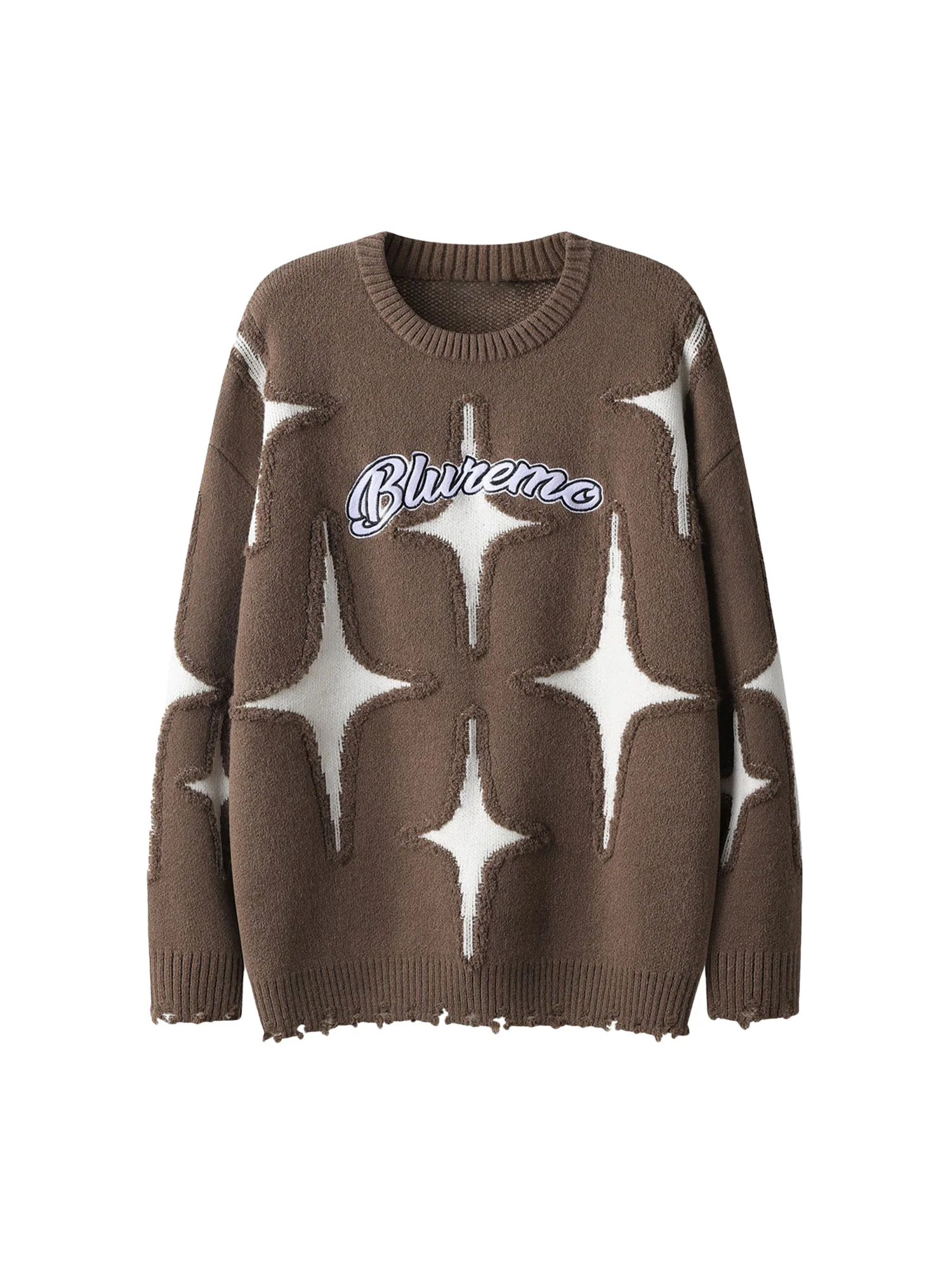 Thesupermade Maillard Star Tassel Ripped Sweater - 1909